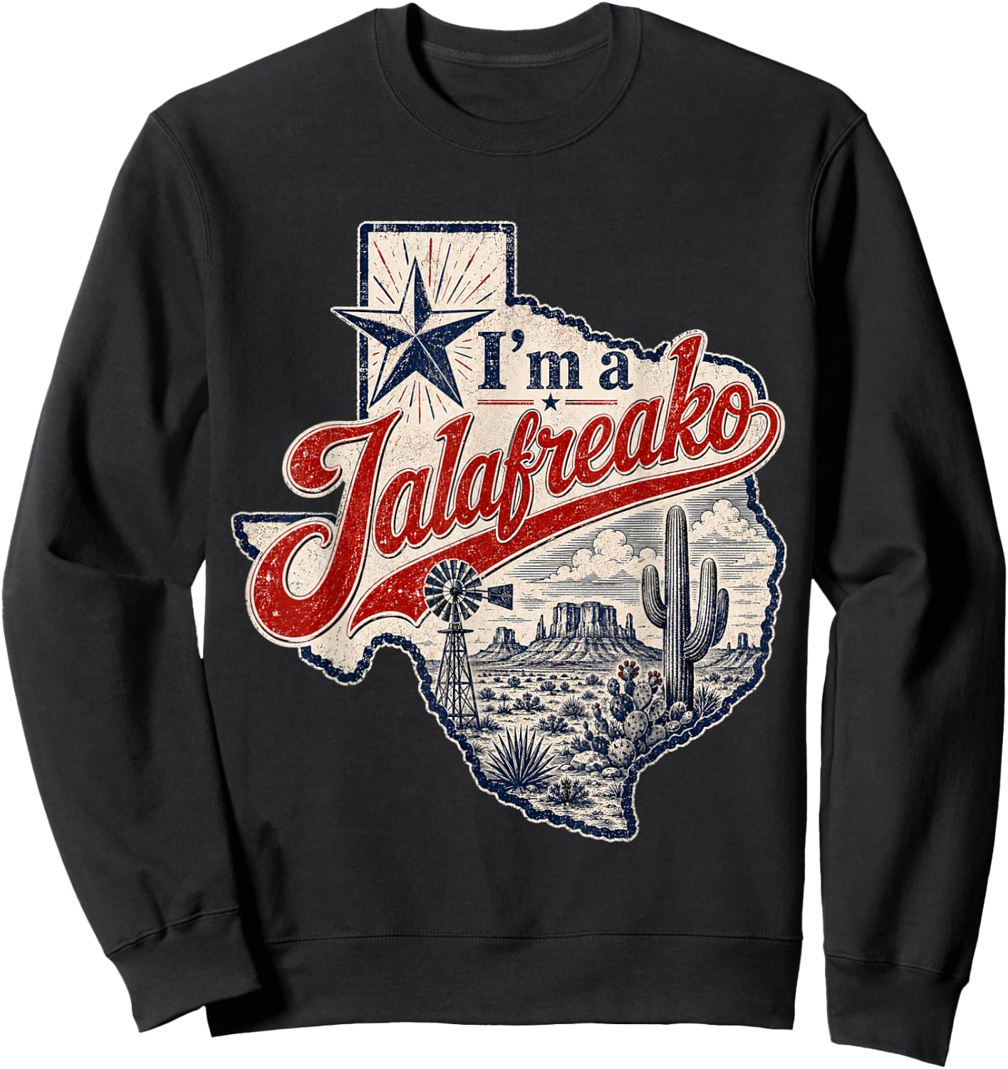 Talafreako Texas Pride Patriotic American Flag 4th of July Sweatshirt - Sweatshirt | Black