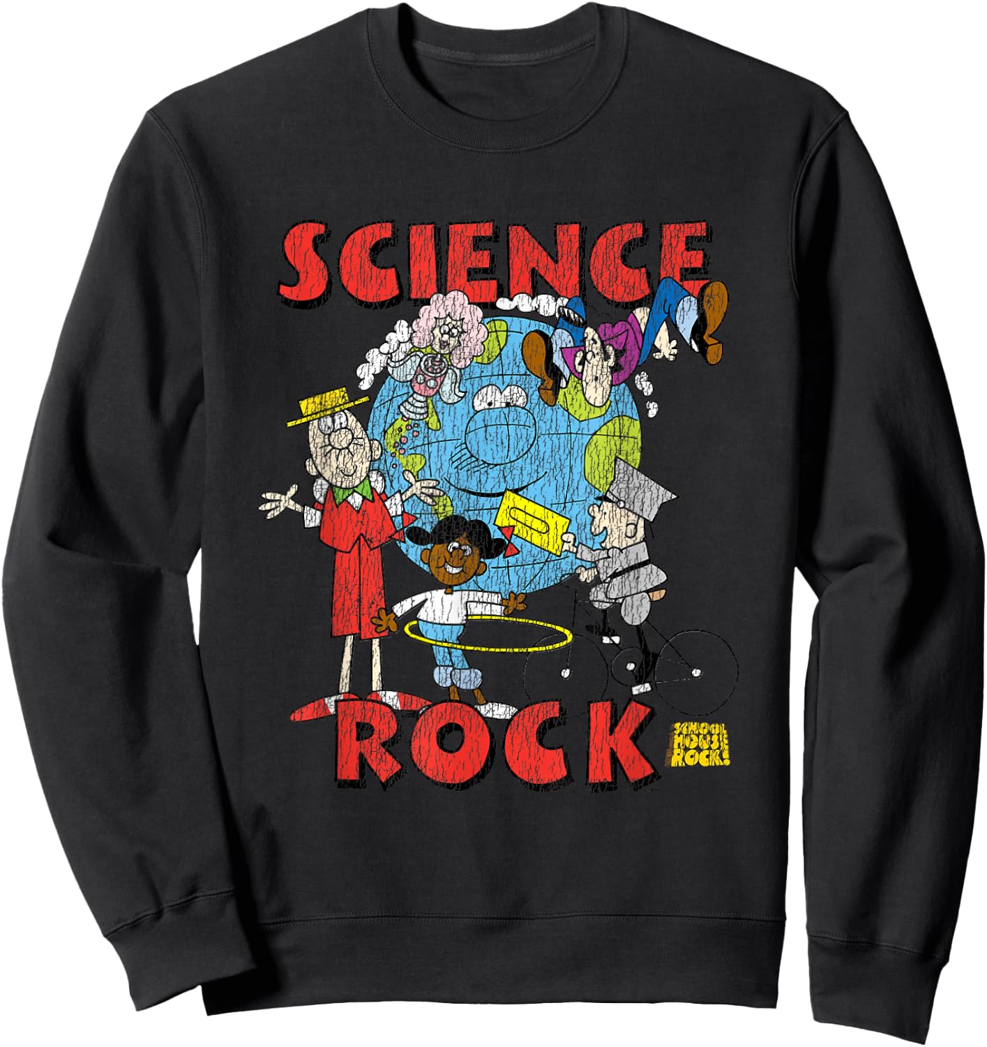 Schoolhouse Rock! Science Rocks Vintage Sweatshirt - Sweatshirt | Black