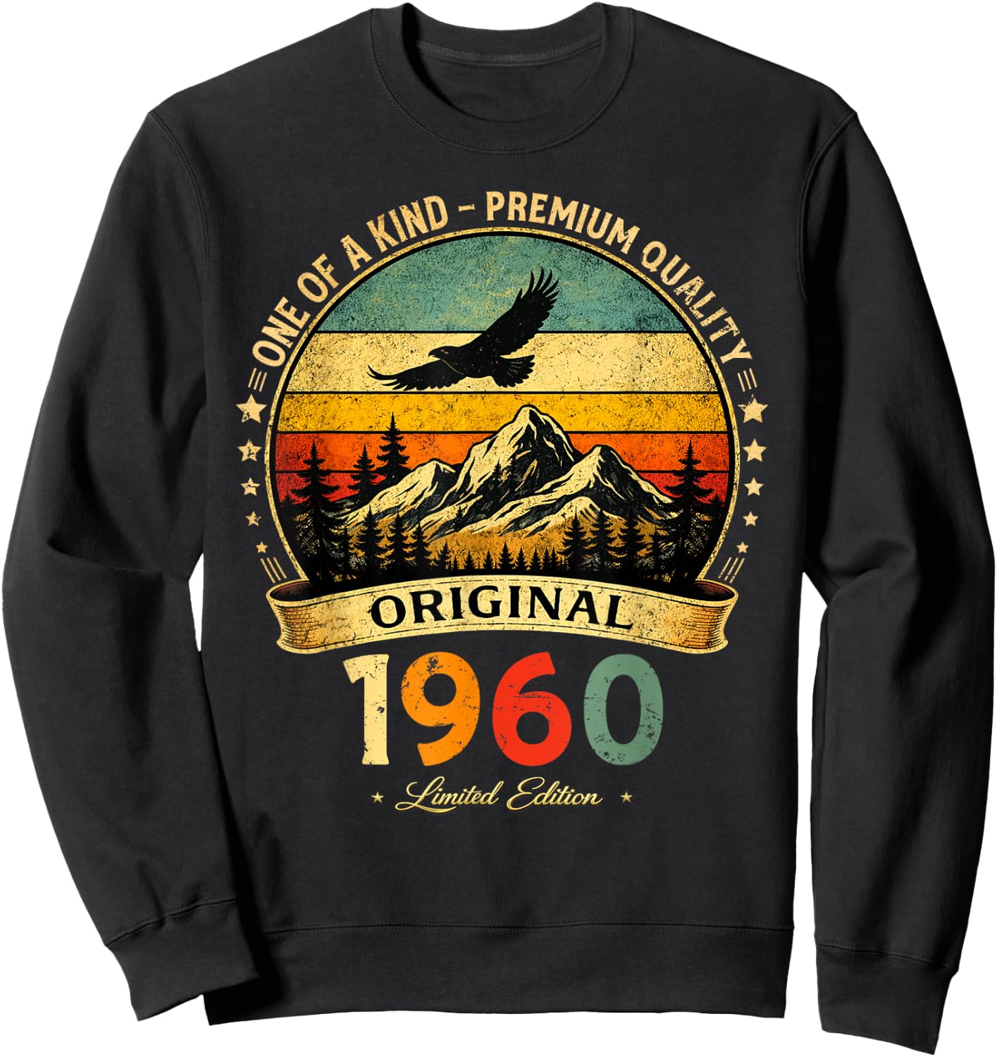 Cadeau Anniversaire 66 Ans Homme/Femme Vintage 1960 Année 66 Sweatshirt - Sweatshirt | Black