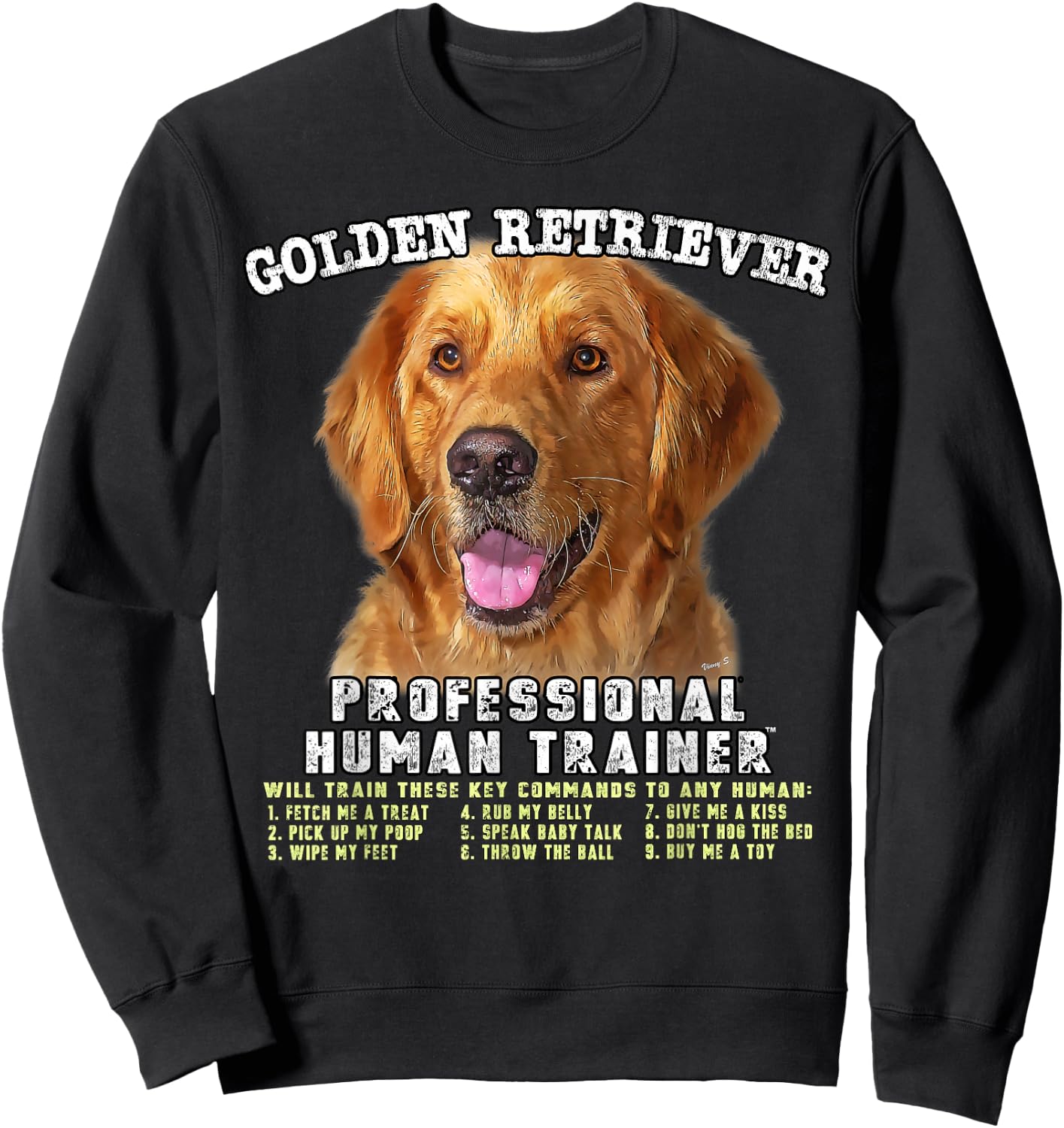 Golden Retriever Professional Human Trainer Sweatshirt - Sweatshirt | Black