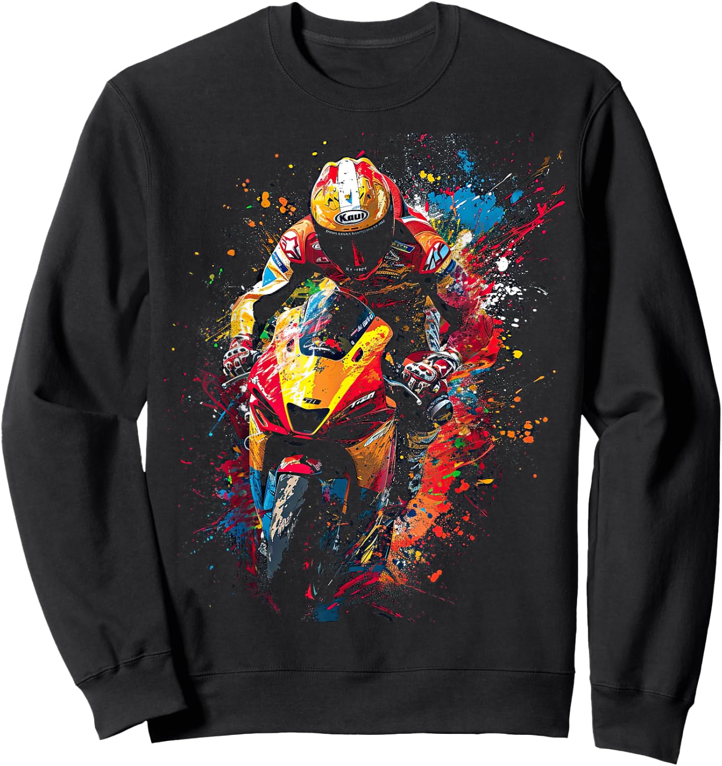 Motorrad farbiges motocross Design für Jungen Sweatshirt - Sweatshirt | Black