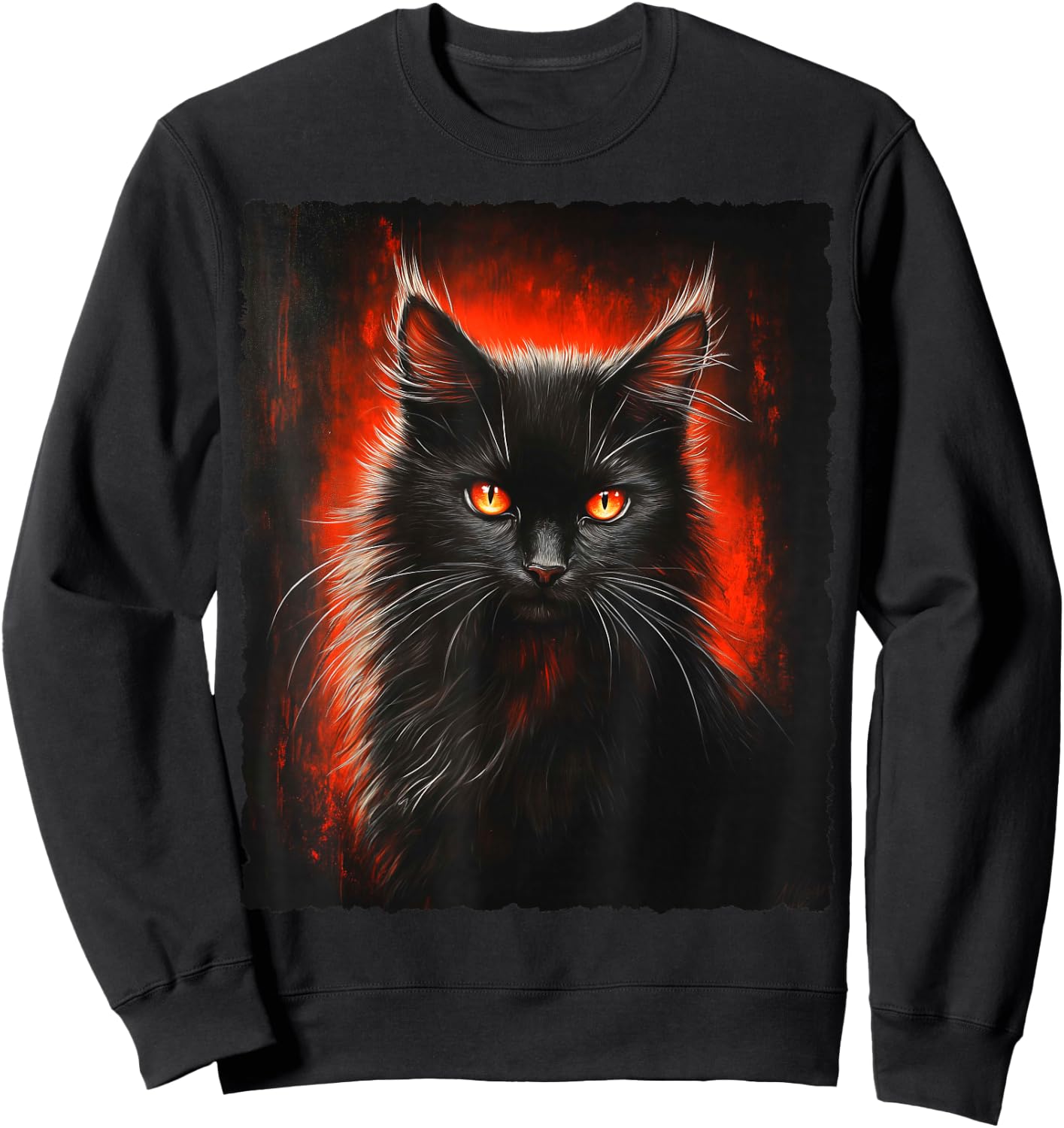 Magische Katze Fantasy Kunst Sweatshirt - Sweatshirt | Black