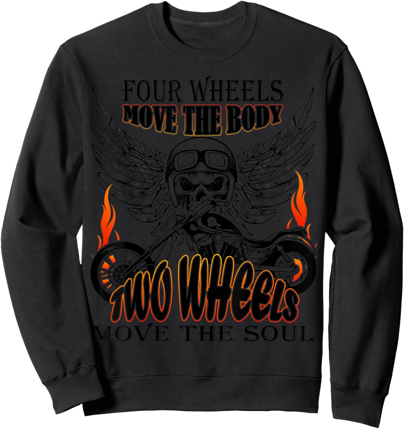 Motorbike motorcyclist biker chopper bike motorcycles Sweatshirt - Sweatshirt | Black