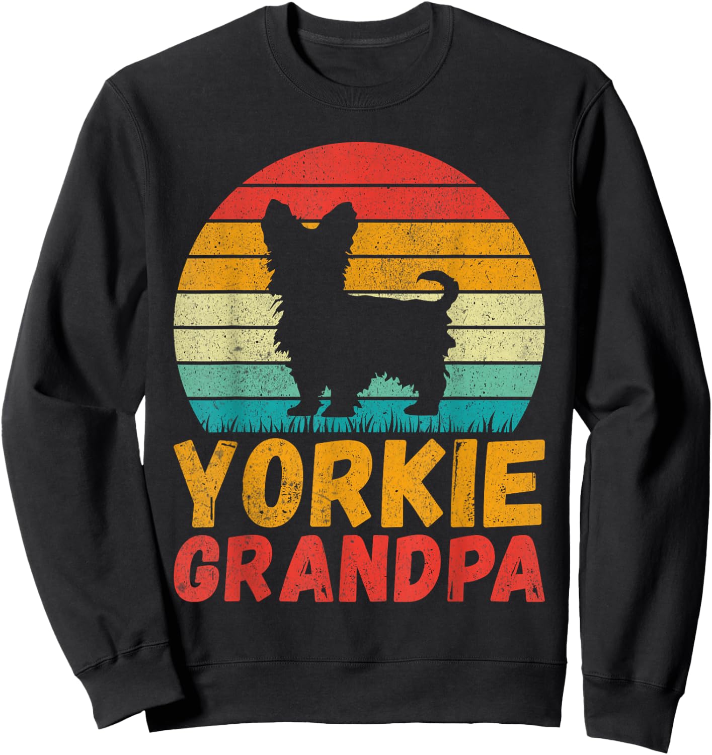 Yorkie Grandpa Sweatshirt - Sweatshirt | Black
