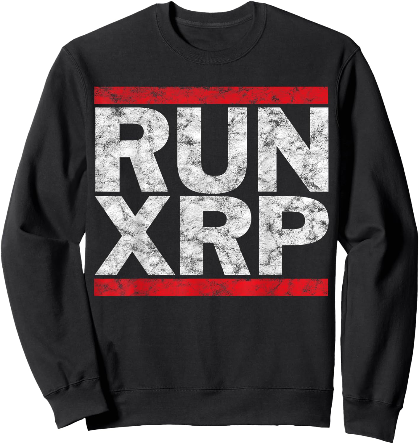 RUN XRP Crypto Ripple XRP to the moon Sweatshirt - Sweatshirt | Black
