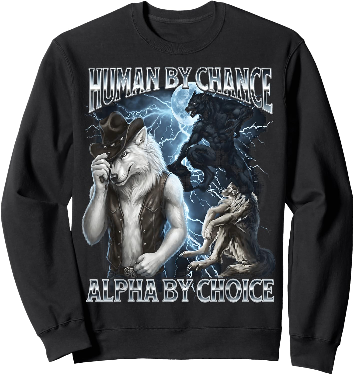 Human By Chance Alpha By Choice Sweatshirt - Sweatshirt | Black