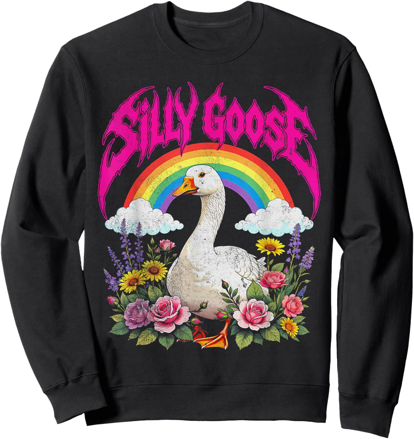 Silly Goose Heavy Metal Sweatshirt - Sweatshirt | Black