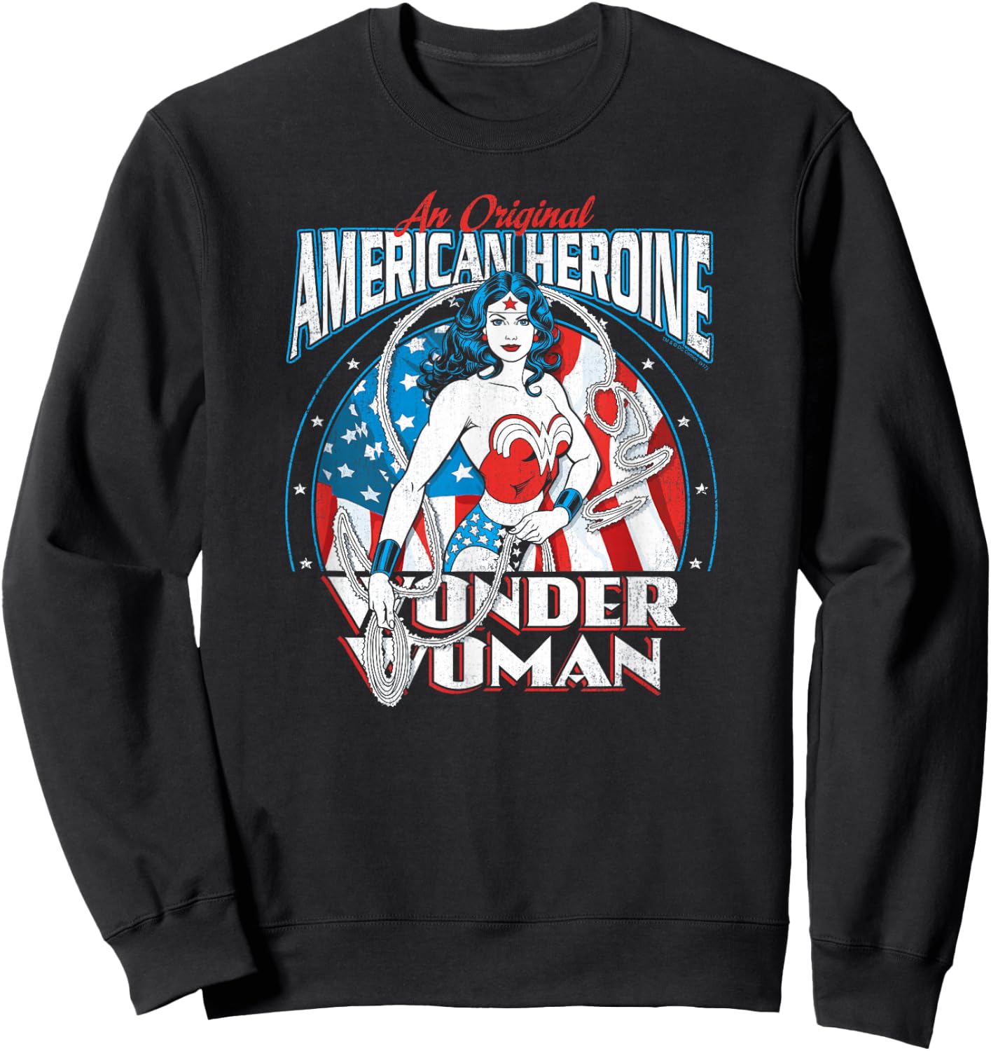 Wonder Woman American Heroine Sweatshirt - Sweatshirt | Black