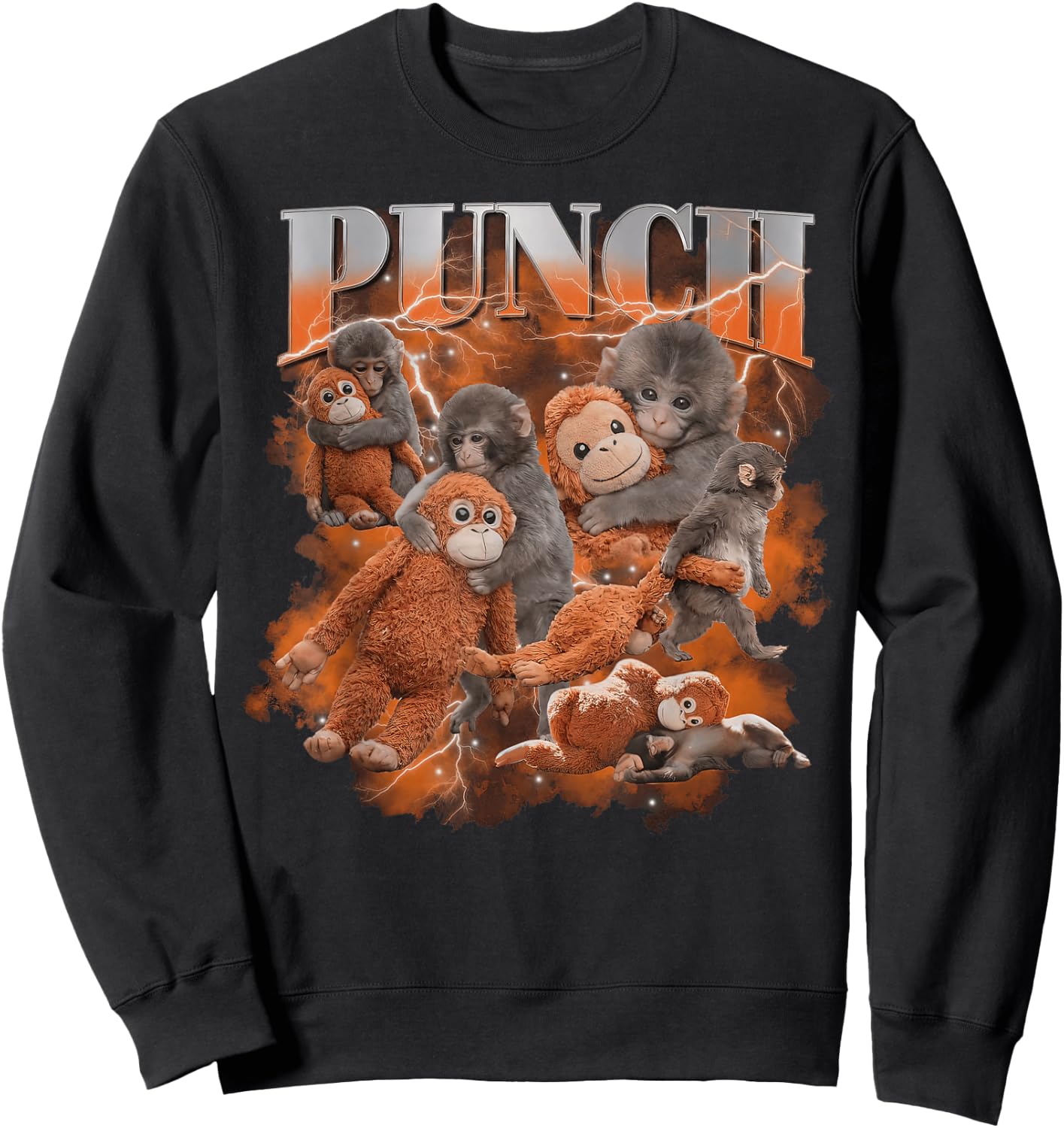 Bootleg Baby Monkey Punch Sweatshirt - Sweatshirt | Black