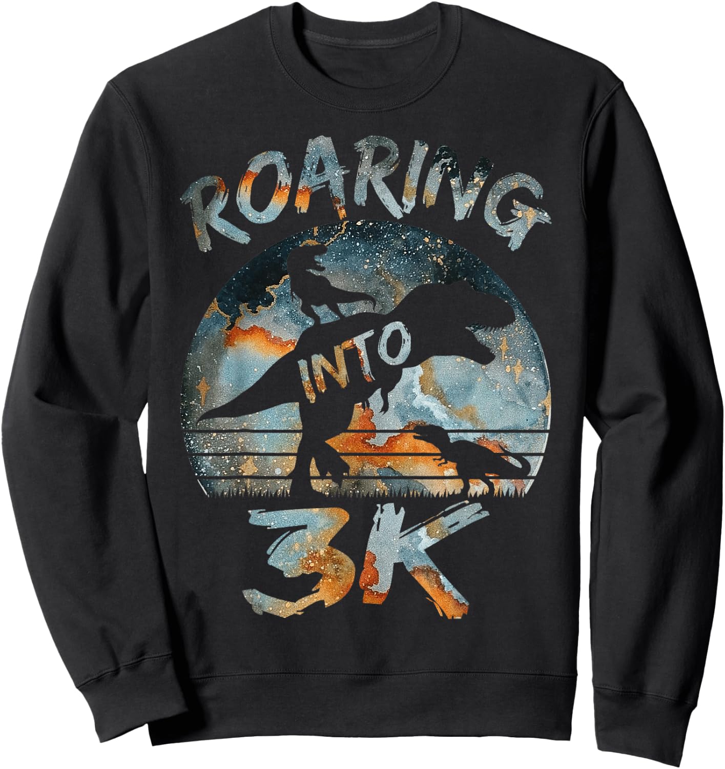Roaring into 3K Back To School Dinosaur 3K Boys Sweatshirt - Sweatshirt | Black