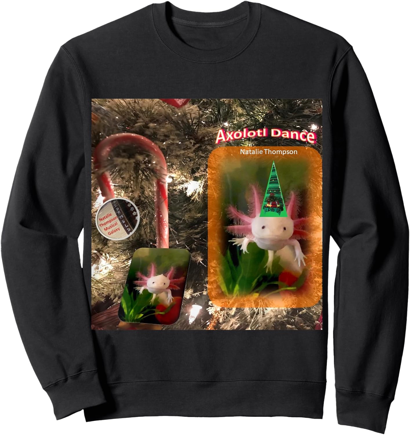Axolotl Dance by Natalie Thompson Sweatshirt - Sweatshirt | Black