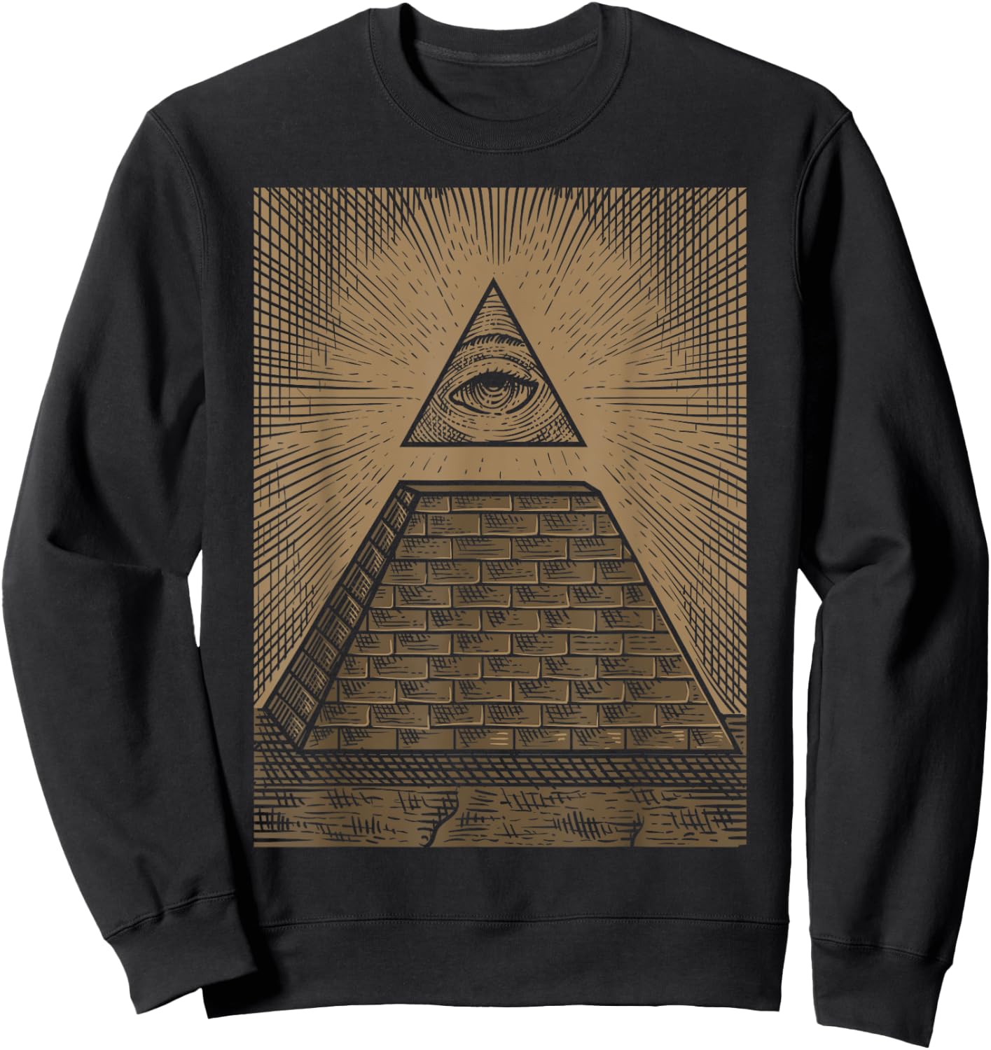 Illuminati Pyramid All Seeing Eye , Black, S Sweatshirt - Sweatshirt | Black