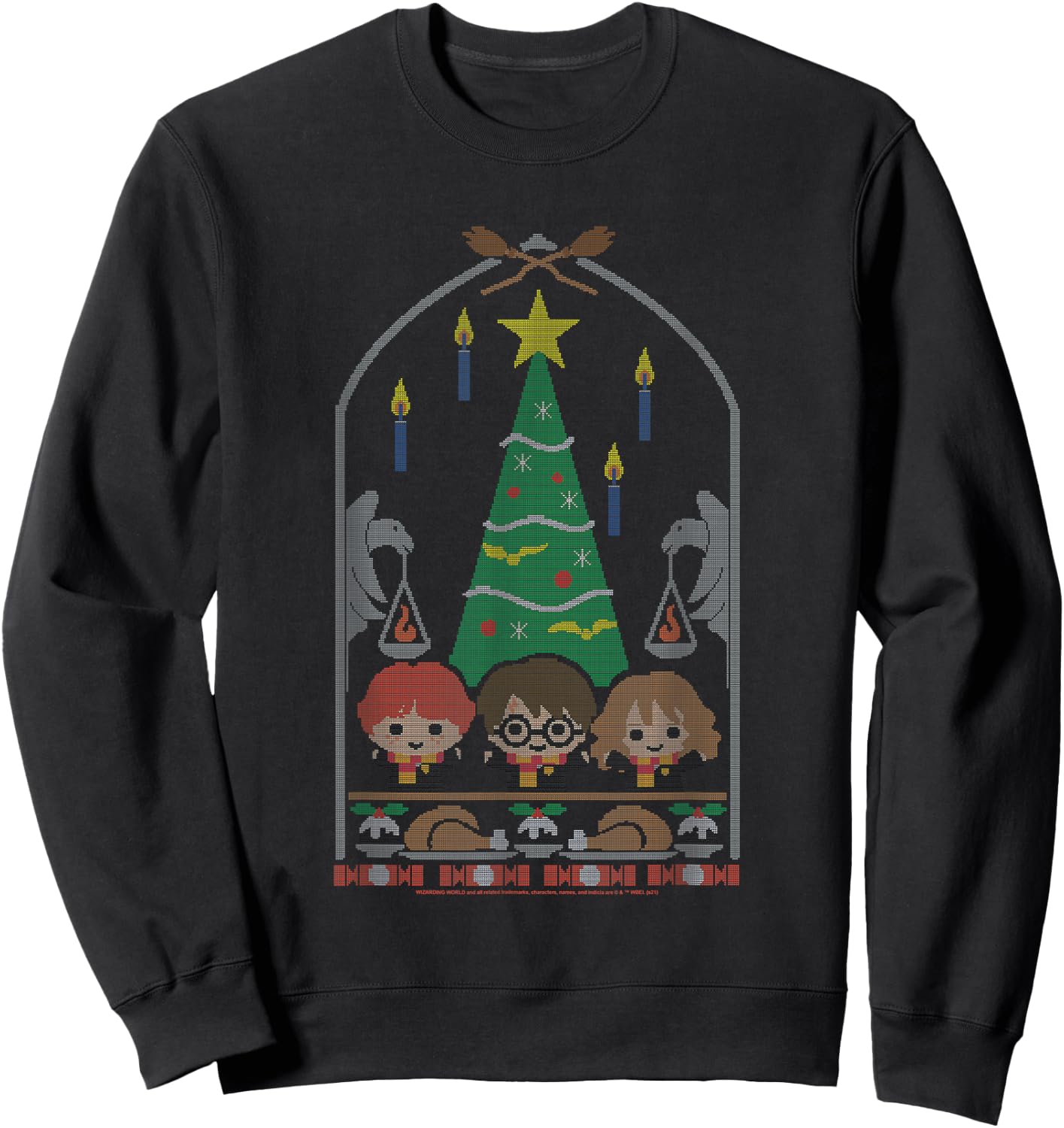 Harry Potter Christmas Dinner Christmas Sweatshirt - Sweatshirt | Black