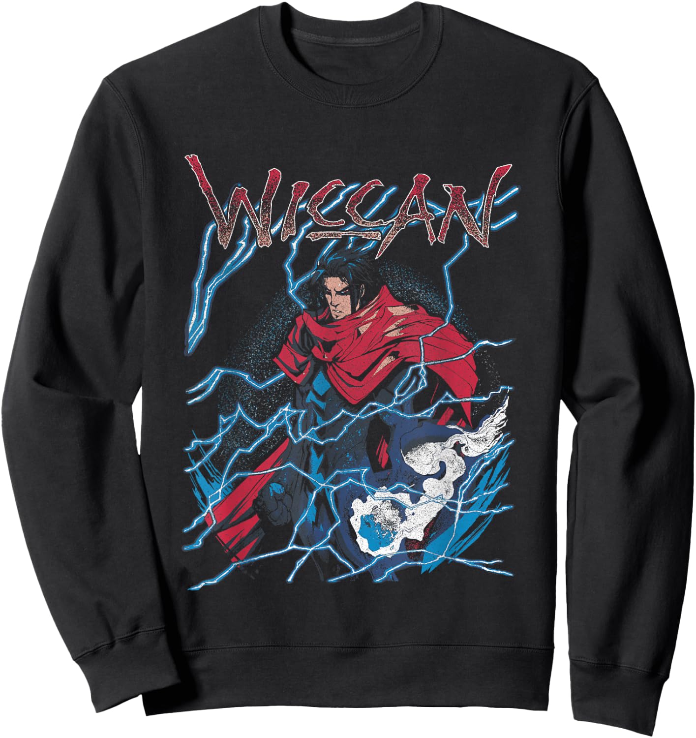 Marvel Universe Classic We Get Wiccan Retro Big Chest Poster Sweatshirt - Sweatshirt | Black