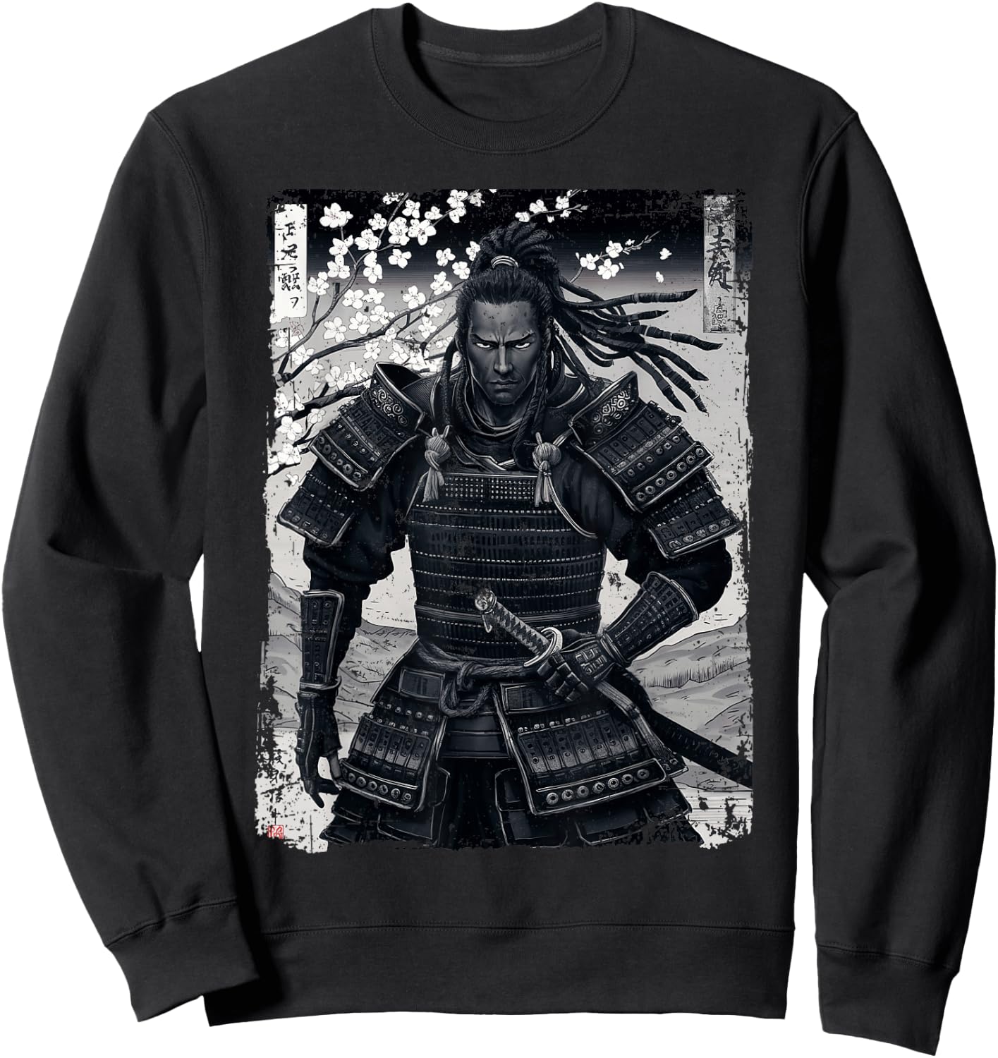 Yasuke First Black Warrior Samurai Japanese Art , Black, S Sweatshirt - Sweatshirt | Black