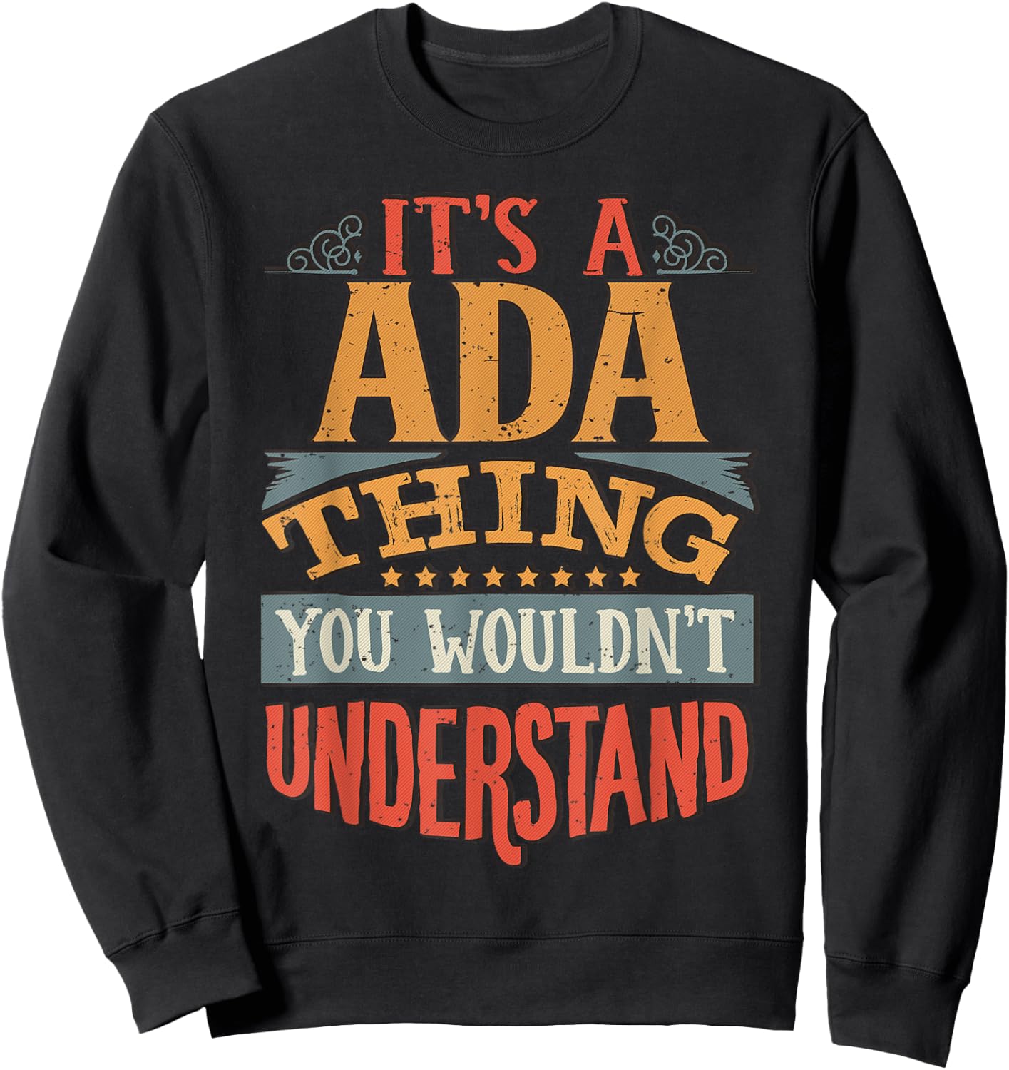 Ada Name Sweatshirt - Sweatshirt | Black