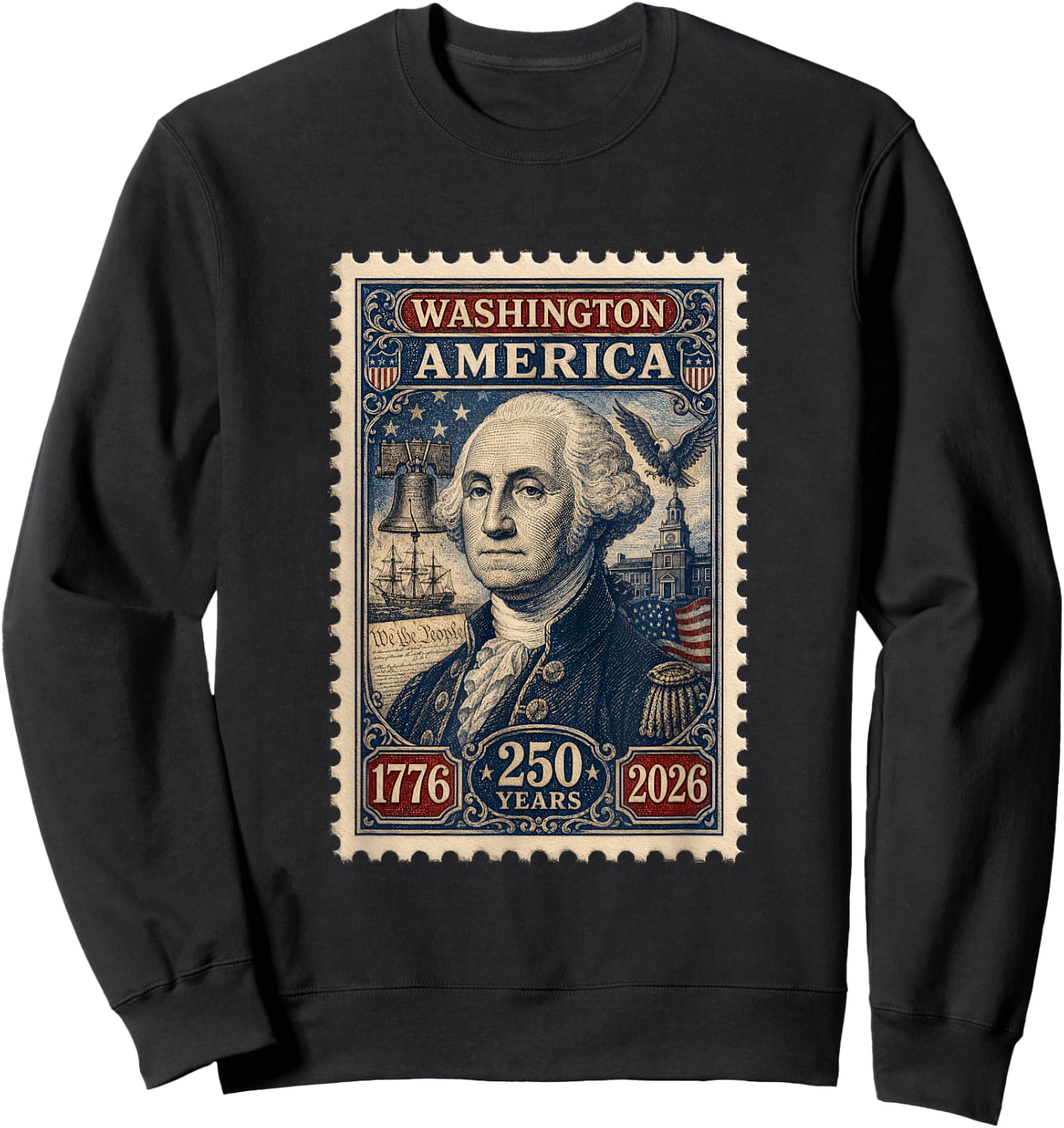 250th Anniversary USA,250 Years American 4th July Decoration Sweatshirt - Sweatshirt | Black