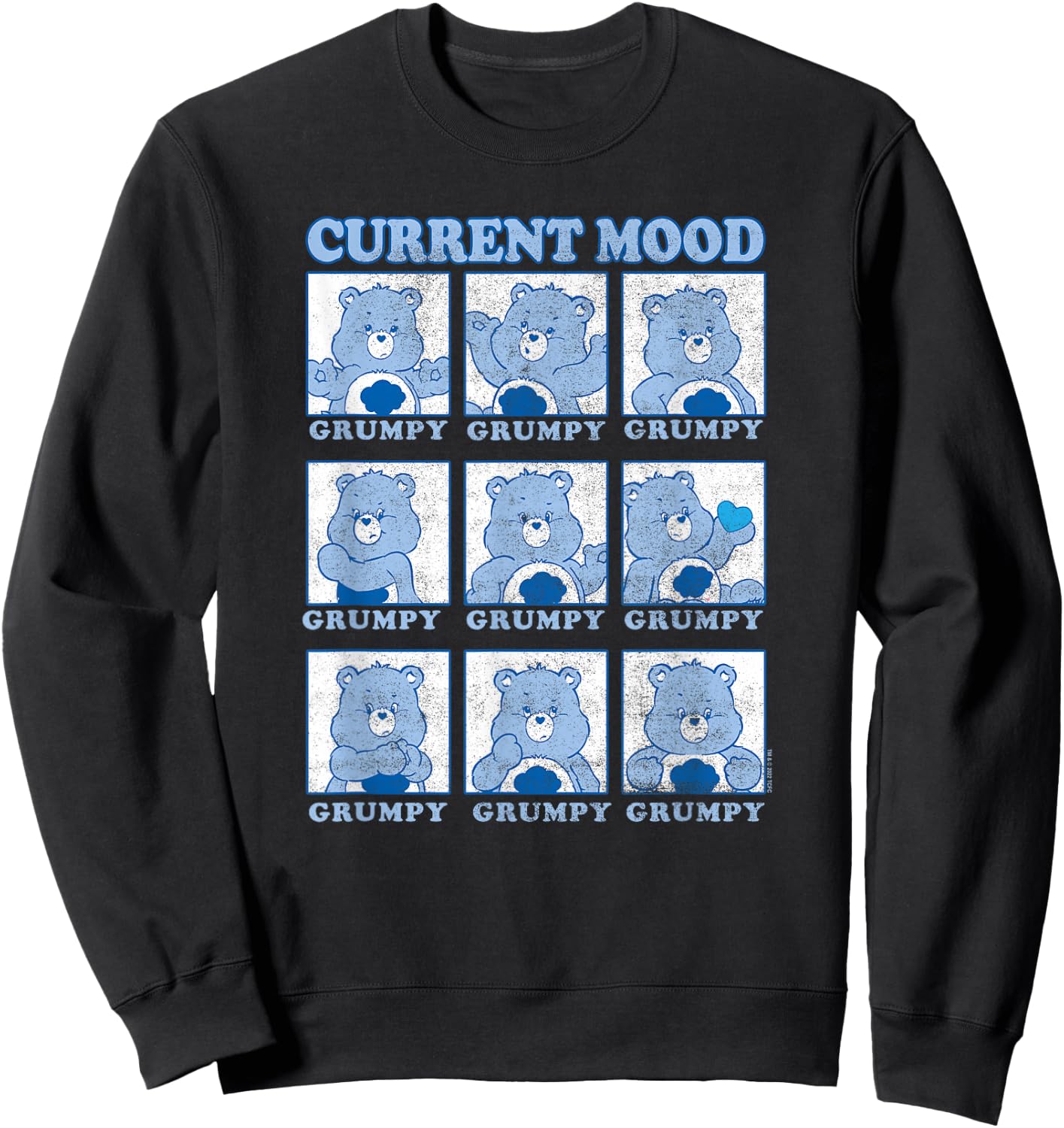 Care Bears Grumpy Bear Current Mood Emotions Box Up Sweatshirt - Sweatshirt | Black