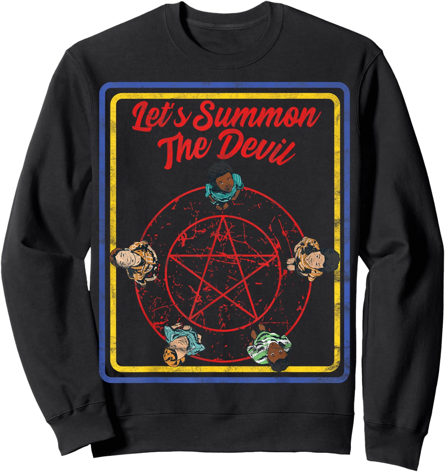 Vintage Child Game Horror - Let's Summon The Devil Schwarz S Sweatshirt - Sweatshirt | Black