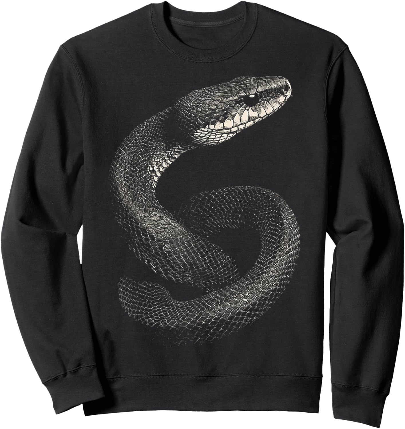 Snake Animal Illustration Snake , black Sweatshirt - Sweatshirt | Black