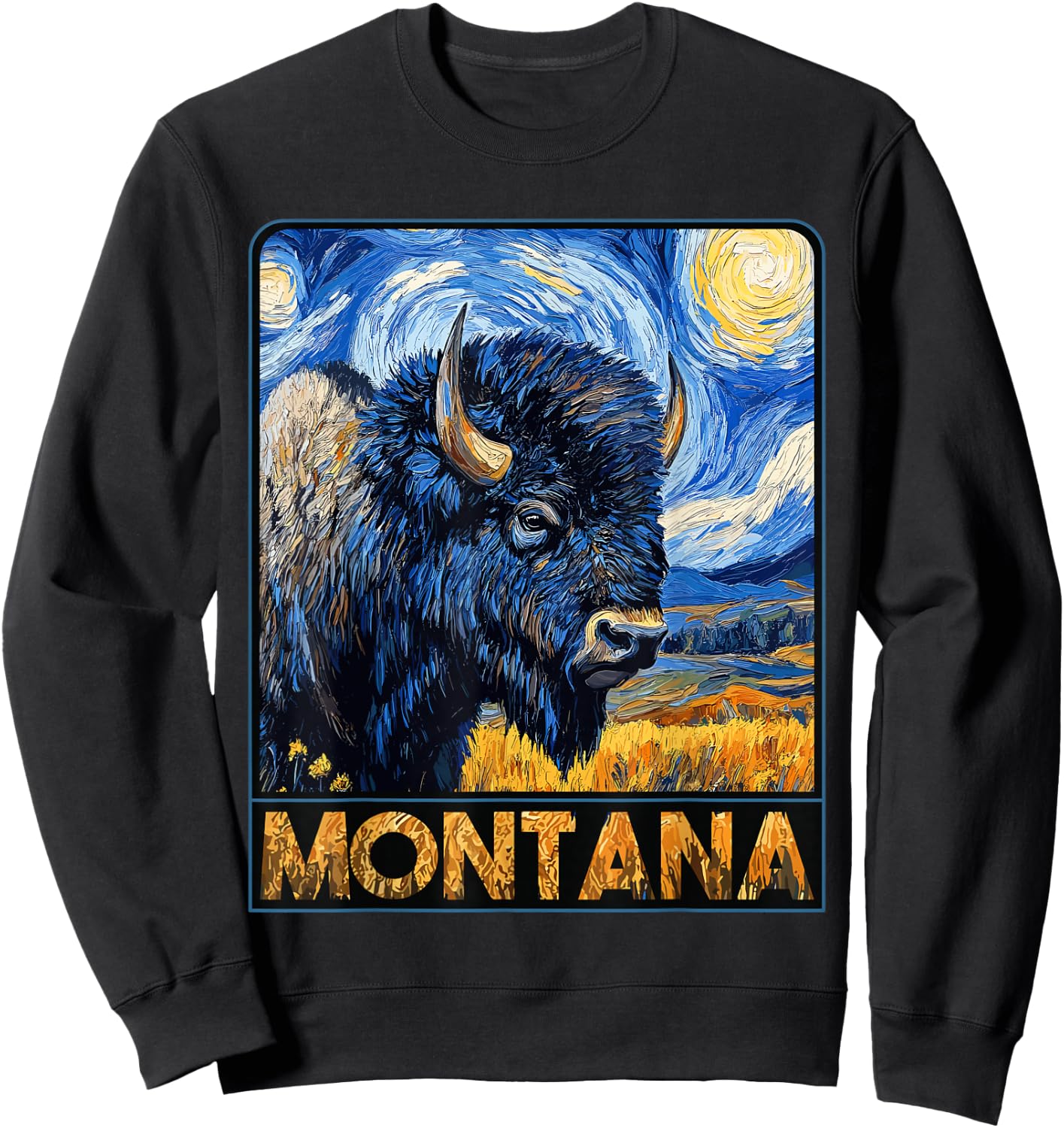 Bison Montana Sweatshirt - Sweatshirt | Black