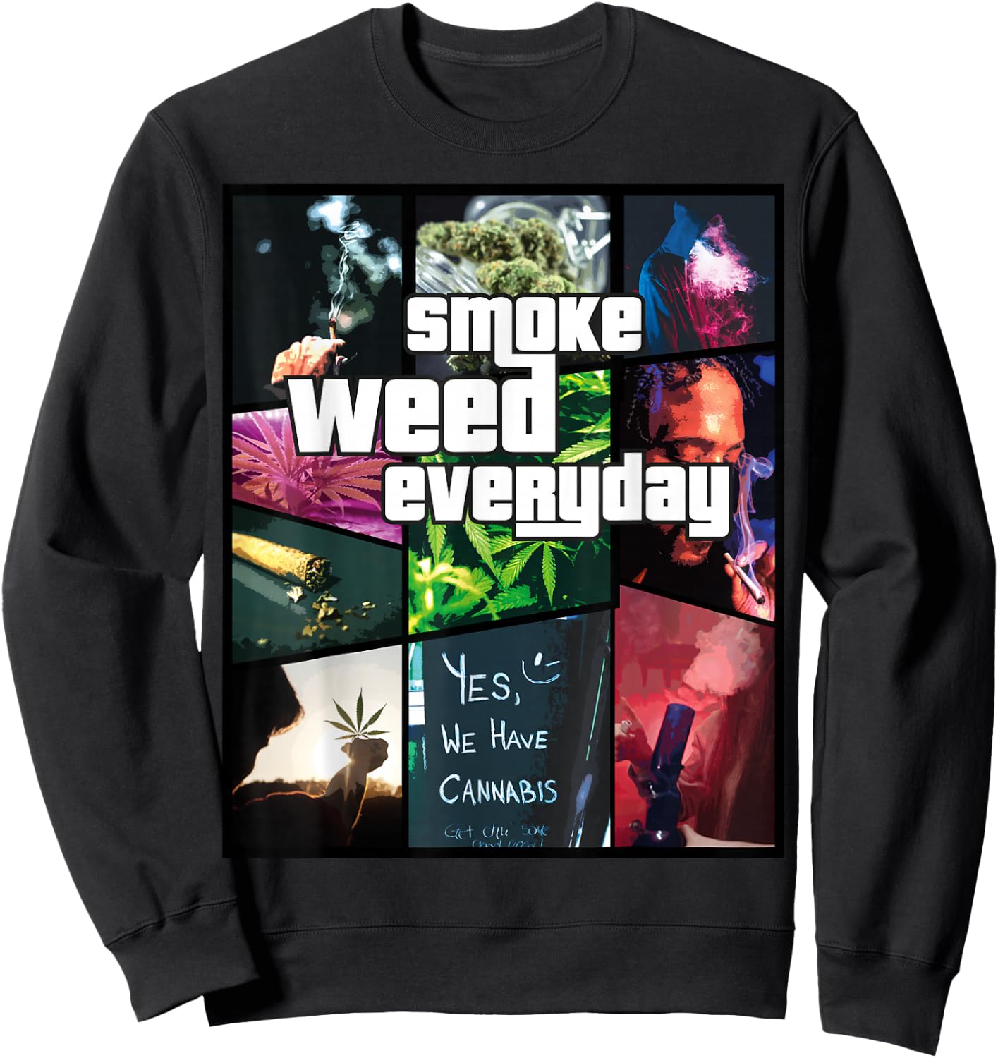 Smoke Weed Everyday - Hanf Sweatshirt - Sweatshirt | Black