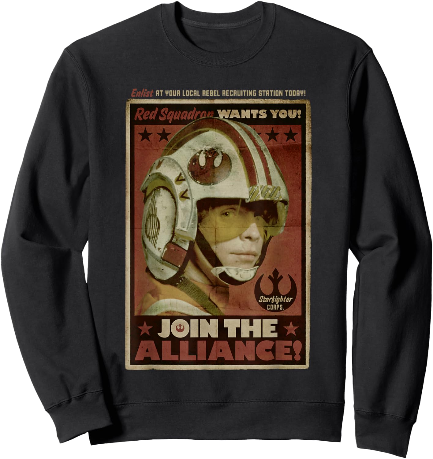 Star Wars Classic Join The Alliance Rebels Propaganda Retro Sweatshirt - Sweatshirt | Black