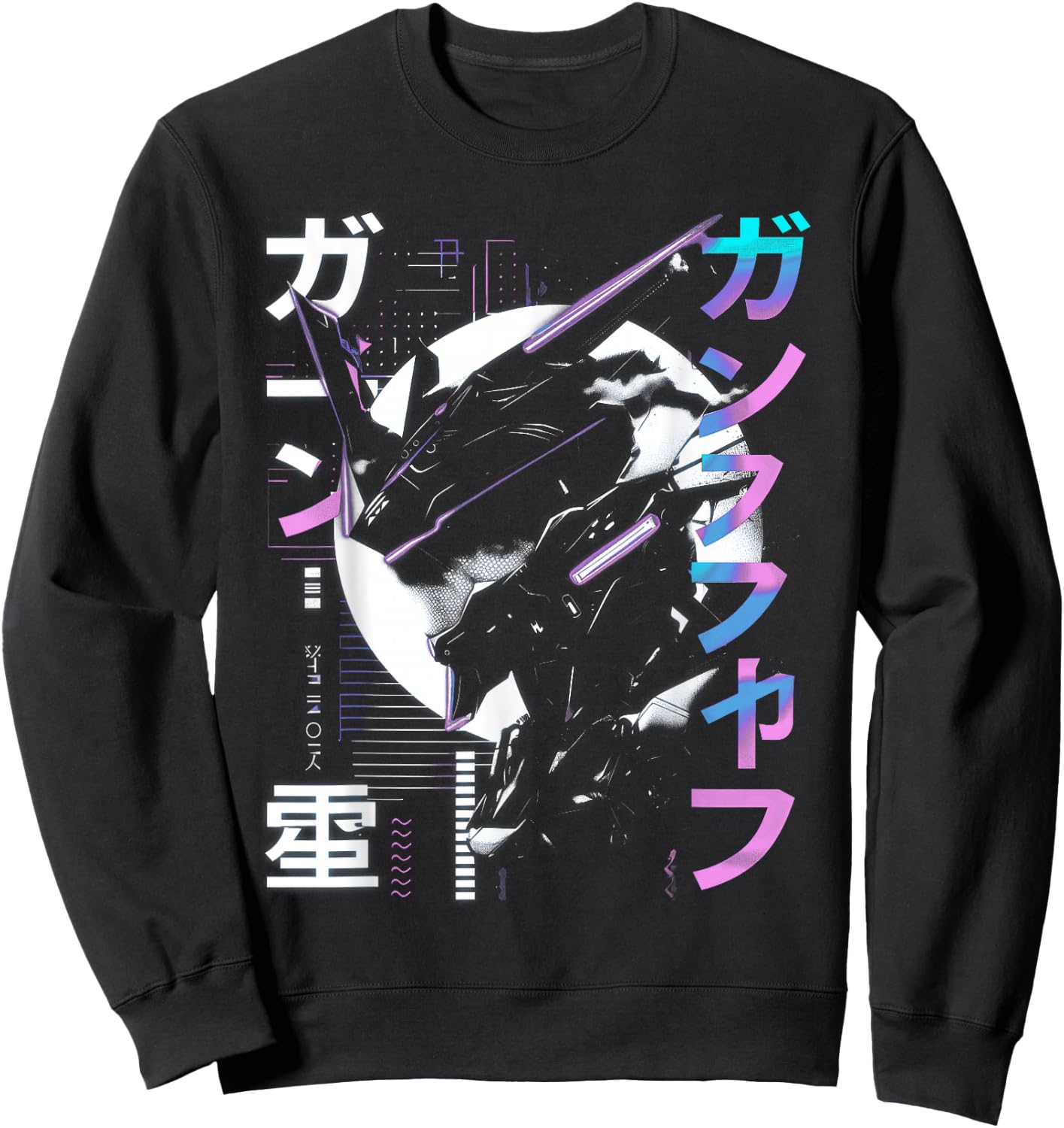 Futuristic Techwear Japanese Cyberpunk Harajuku Anime Manga , black Sweatshirt - Sweatshirt | Black