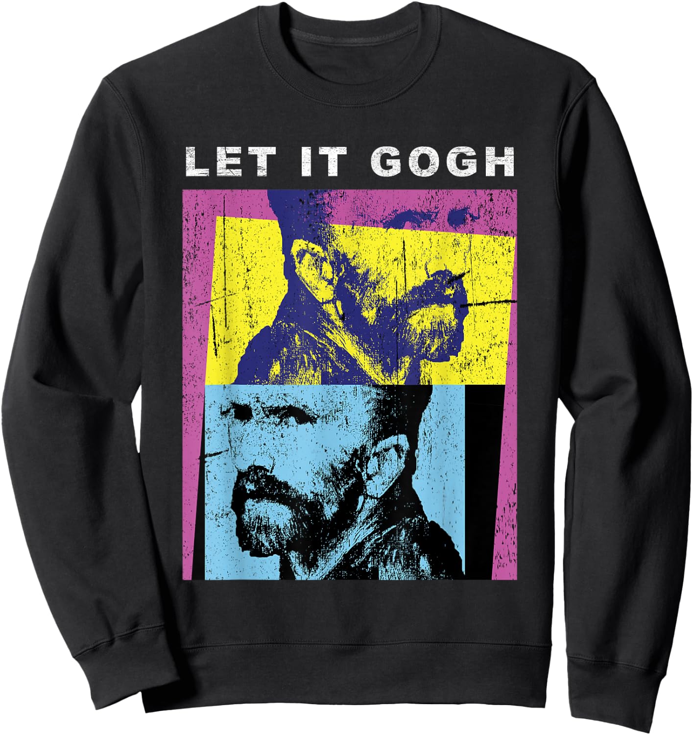 Let it Gogh Ästhetisches – Van Gogh Vintage Grafik Sweatshirt - Sweatshirt | Black