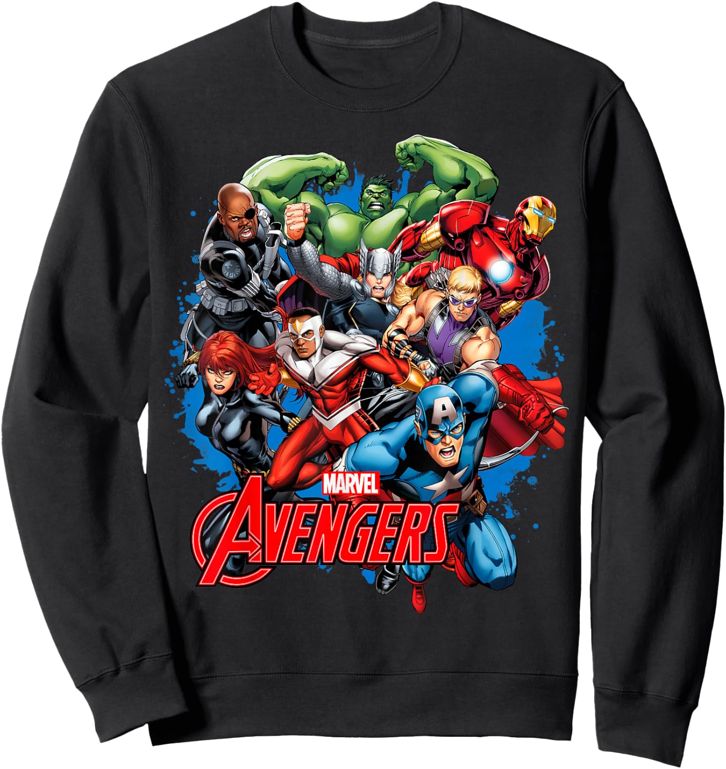 Marvel Avengers Classic Action Graphic Sweatshirt - Sweatshirt | Black