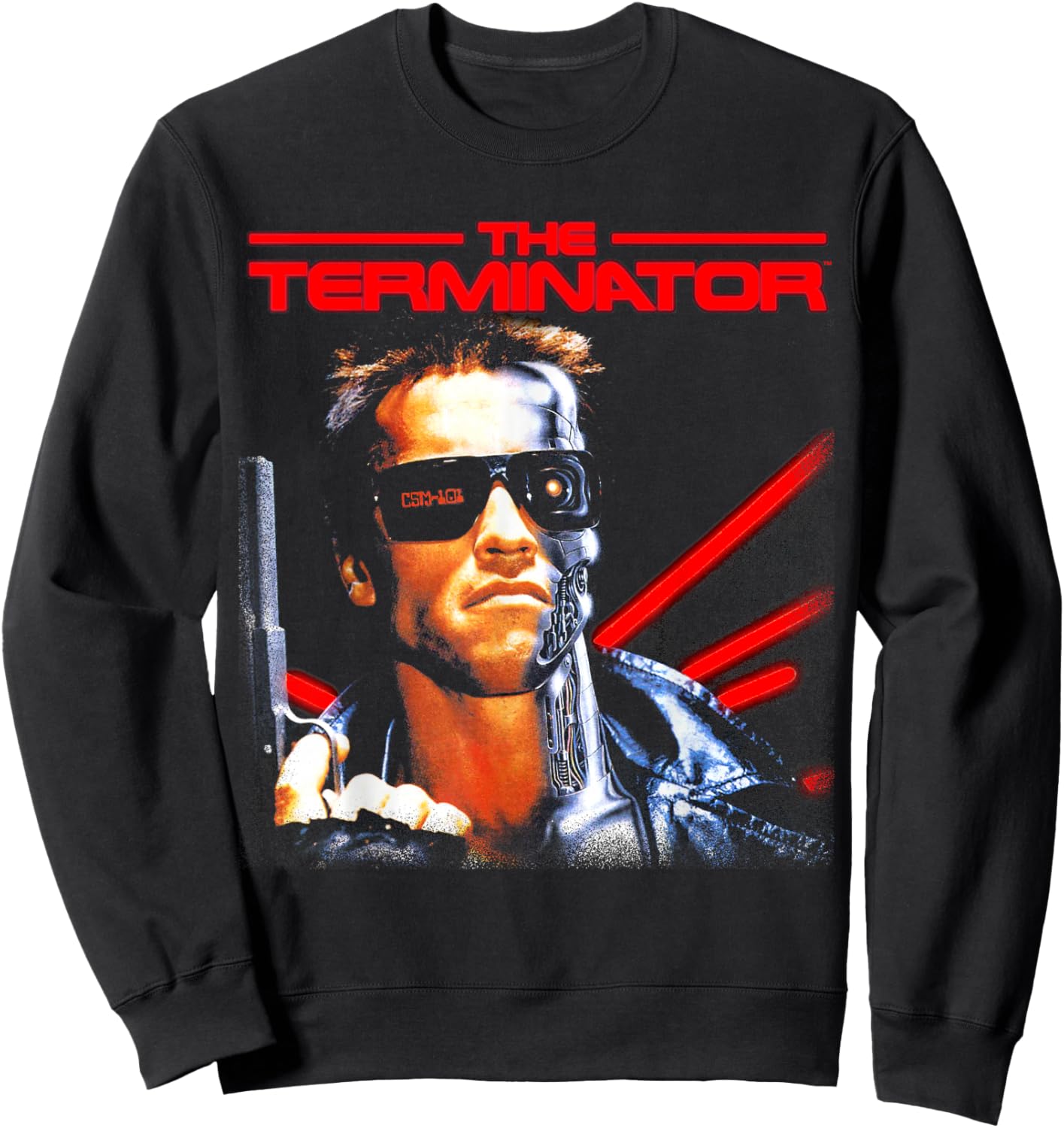 The Terminator Classic Movie Cybernetic Gamer Sci-Fi Film , Black, S Sweatshirt - Sweatshirt | Black