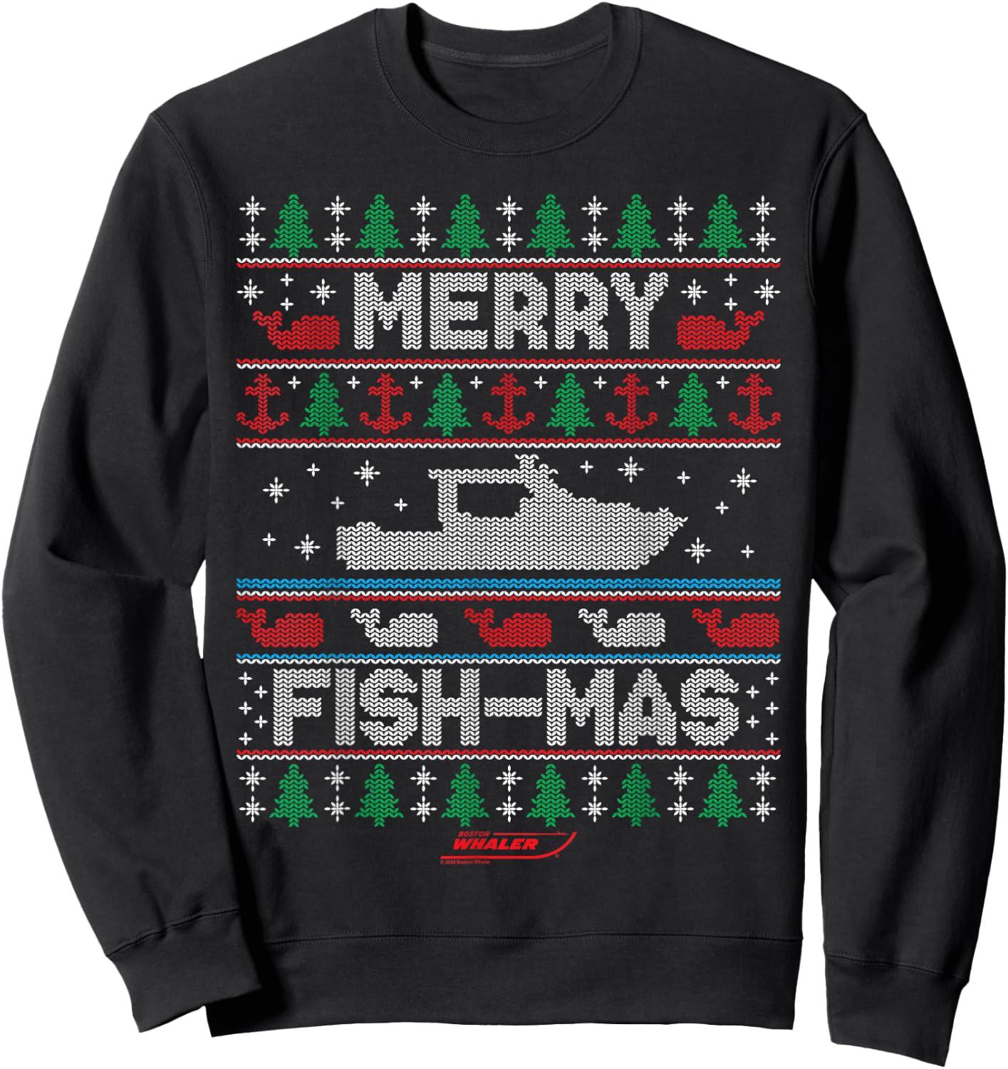 Christmas On a Whaler Sweatshirt - Sweatshirt | Black