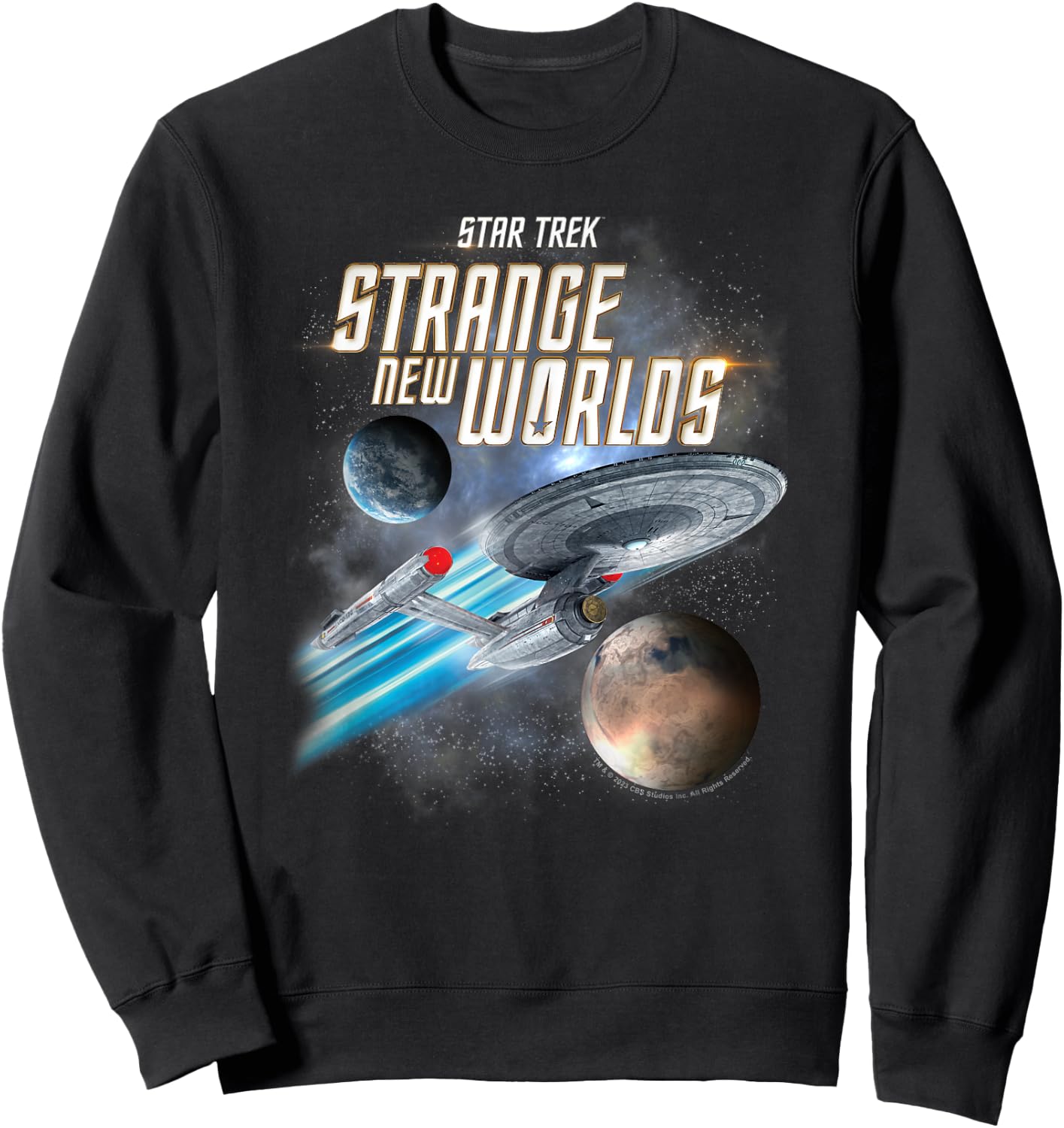 Star Trek Strange New Worlds Enterprise , black Sweatshirt - Sweatshirt | Black