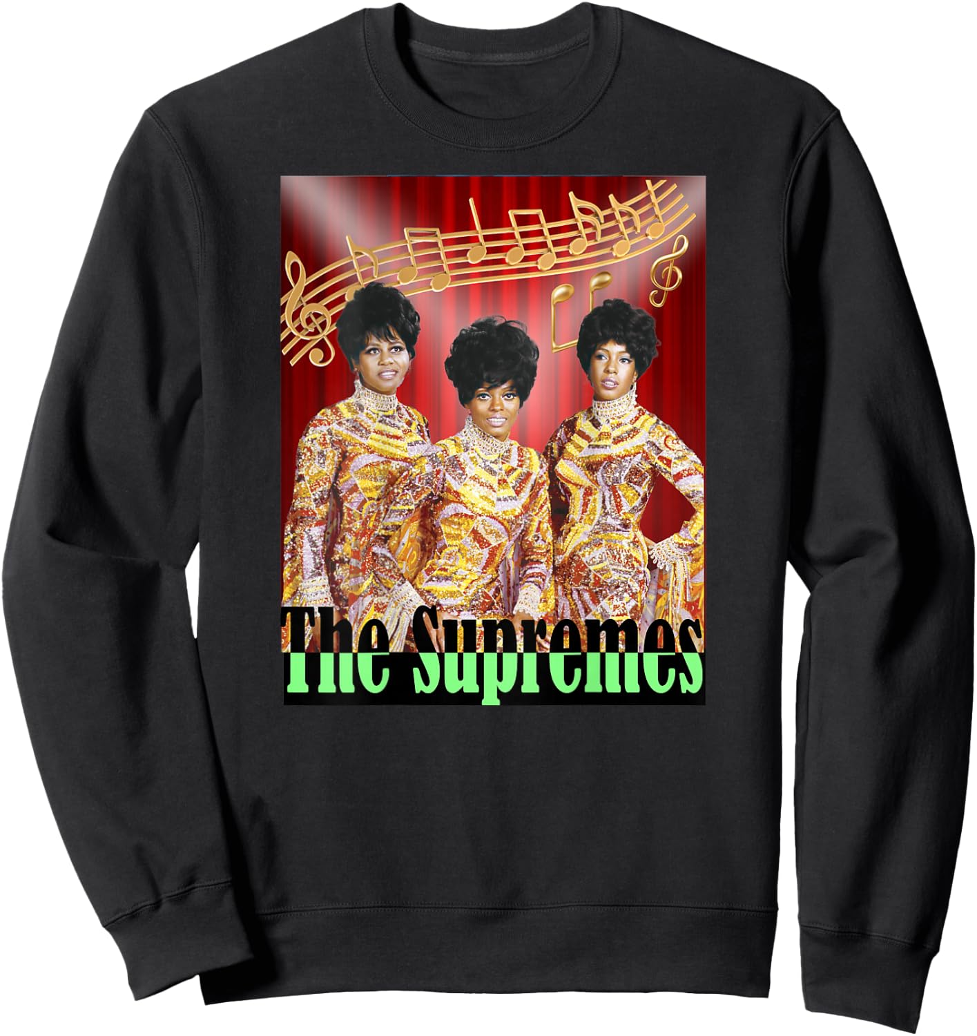 Supremes_003_Back Printed Sweatshirt - Sweatshirt | Black