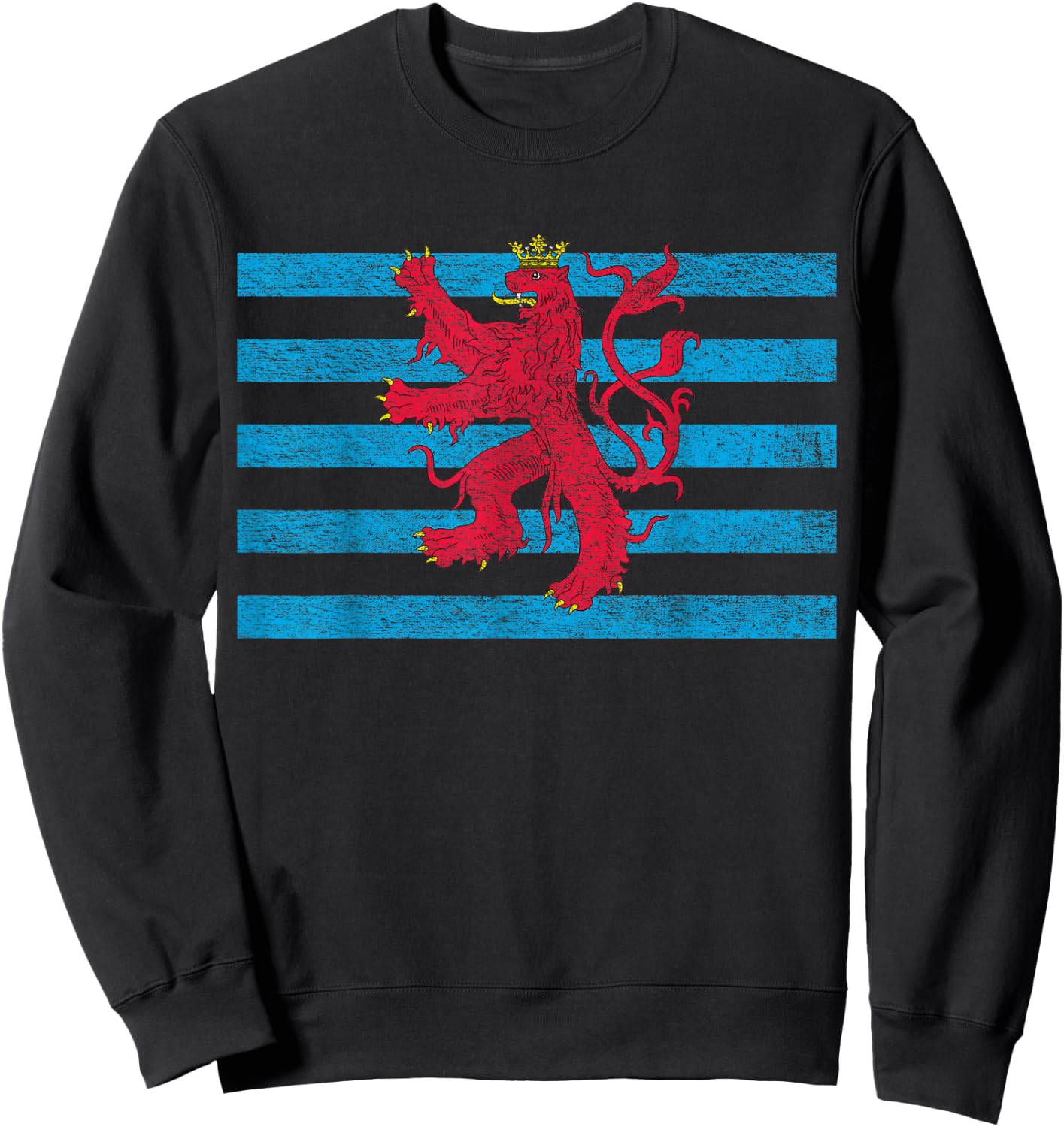 Luxembourg Flag Red Lion Ensign Version Sweatshirt - Sweatshirt | Black