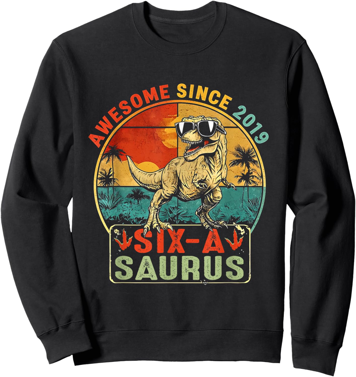 Six ASaurus Sweatshirt - Sweatshirt | Black