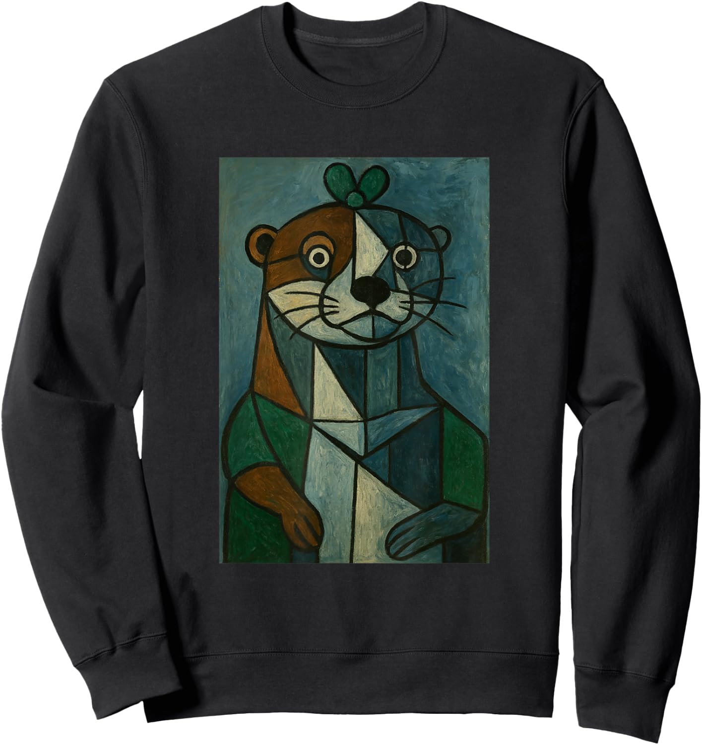 Art - Picasso Otter Sweatshirt - Sweatshirt | Black