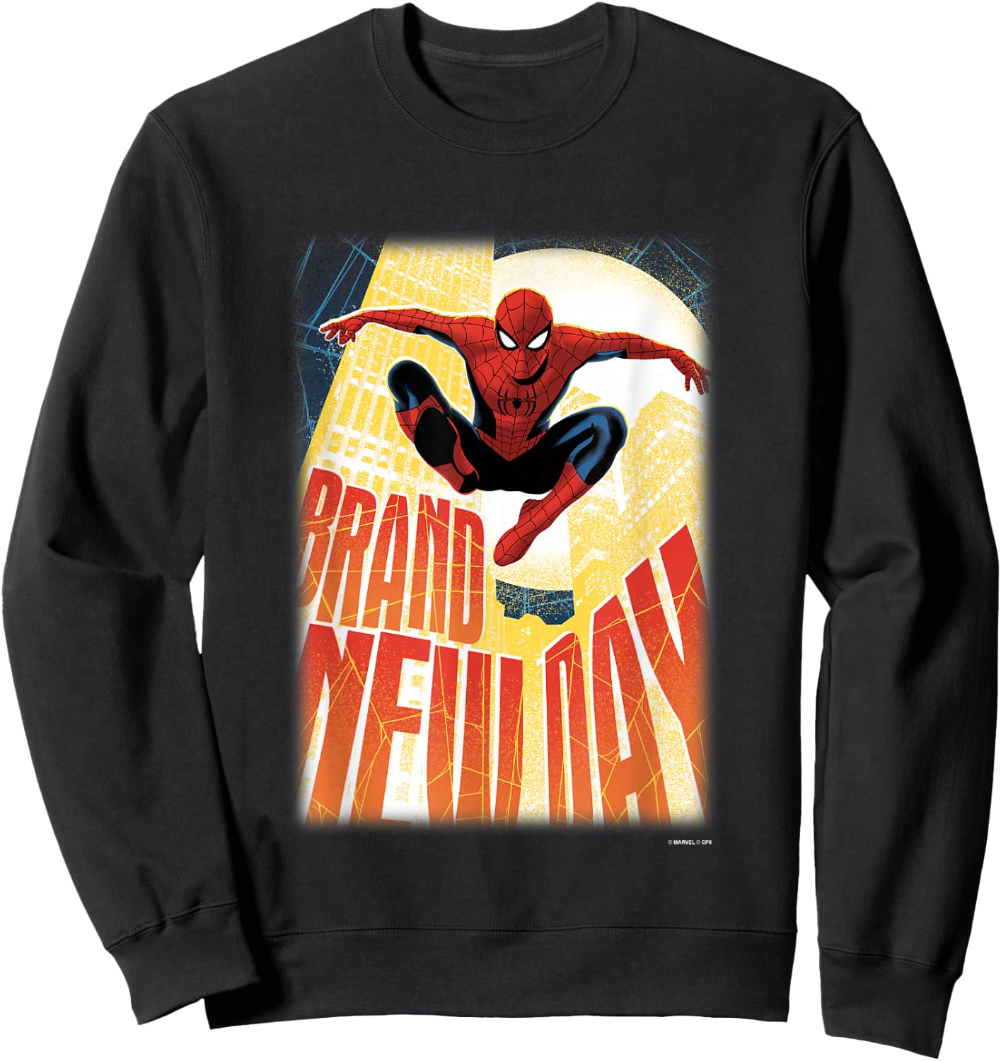 Marvel Spider-Man Day NYC Back in Action Poster Sweatshirt - Sweatshirt | Black