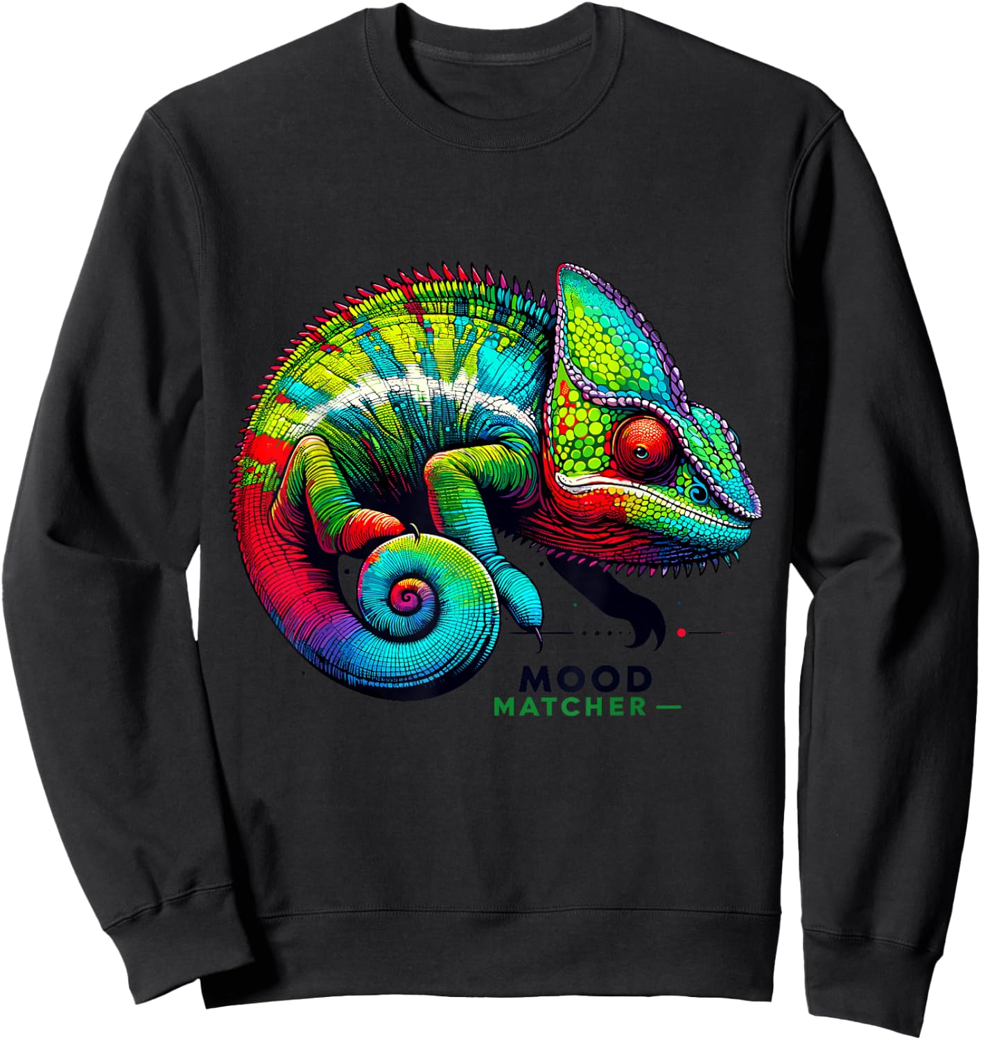 Chameleon Mood Matcher Colorful Reptile Camouflage Sweatshirt - Sweatshirt | Black