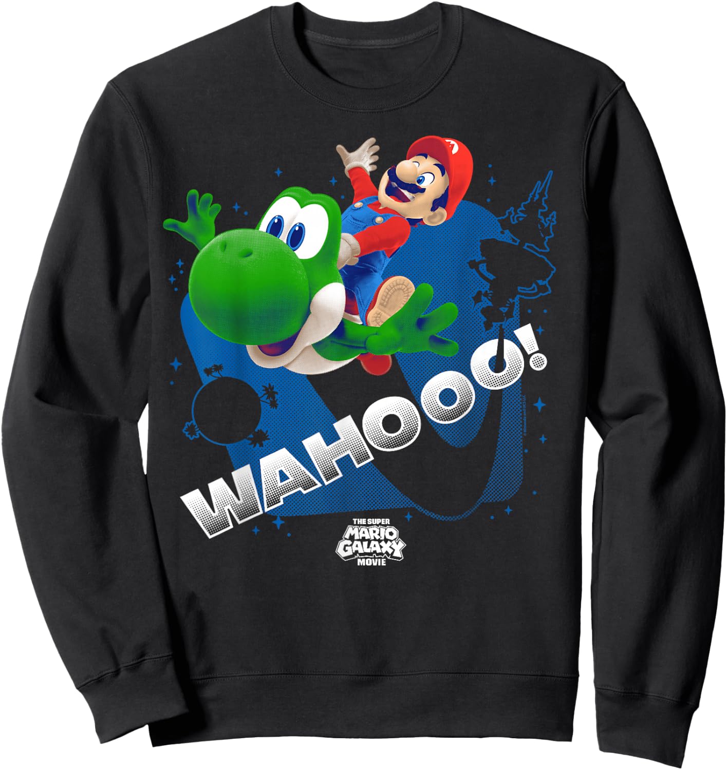 The Super Mario Galaxy Movie Wahoo Star Ride Journey Sweatshirt - Sweatshirt | Black