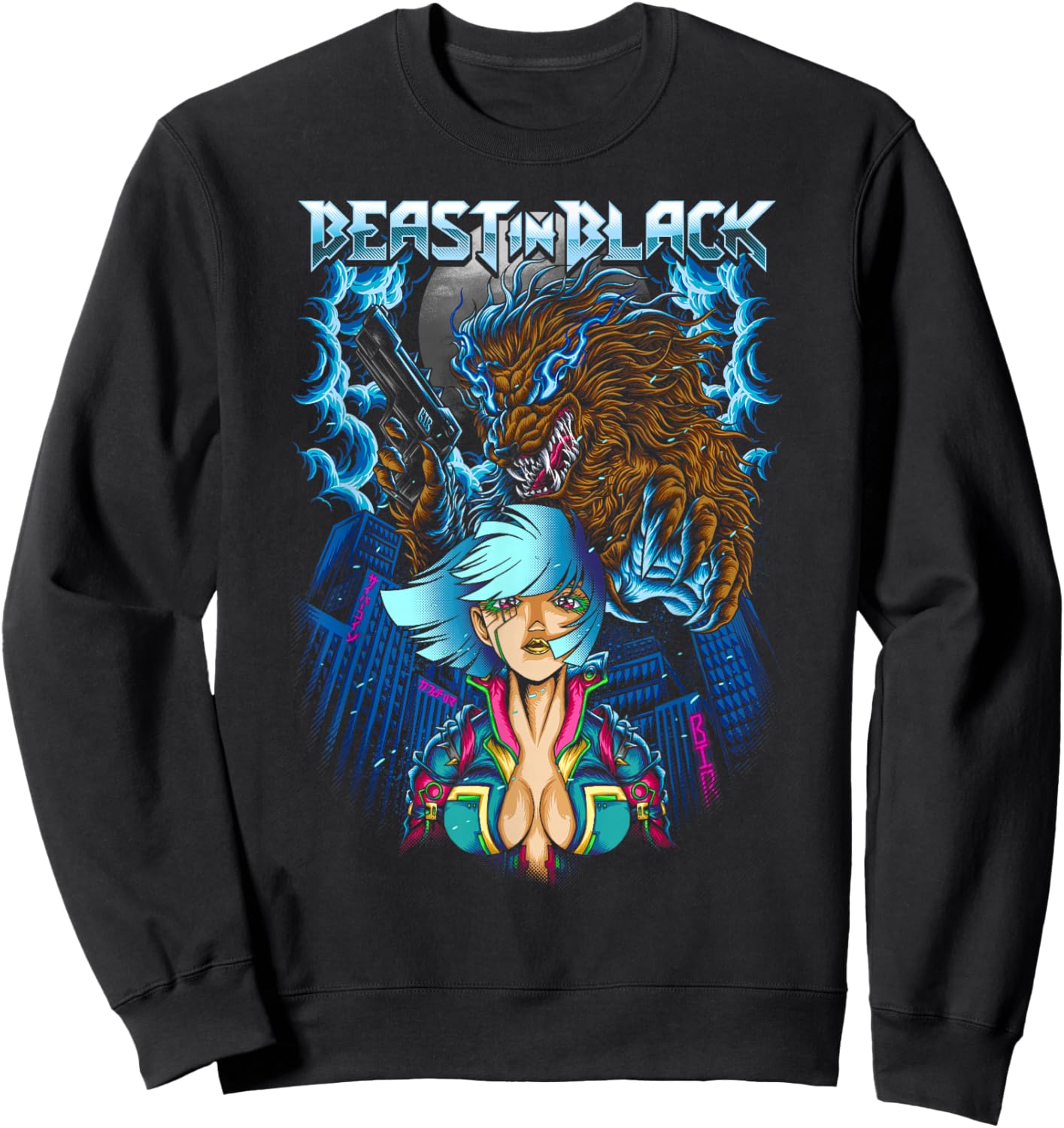 Rendez-vous au clair de lune , Black, S Sweatshirt - Sweatshirt | Black