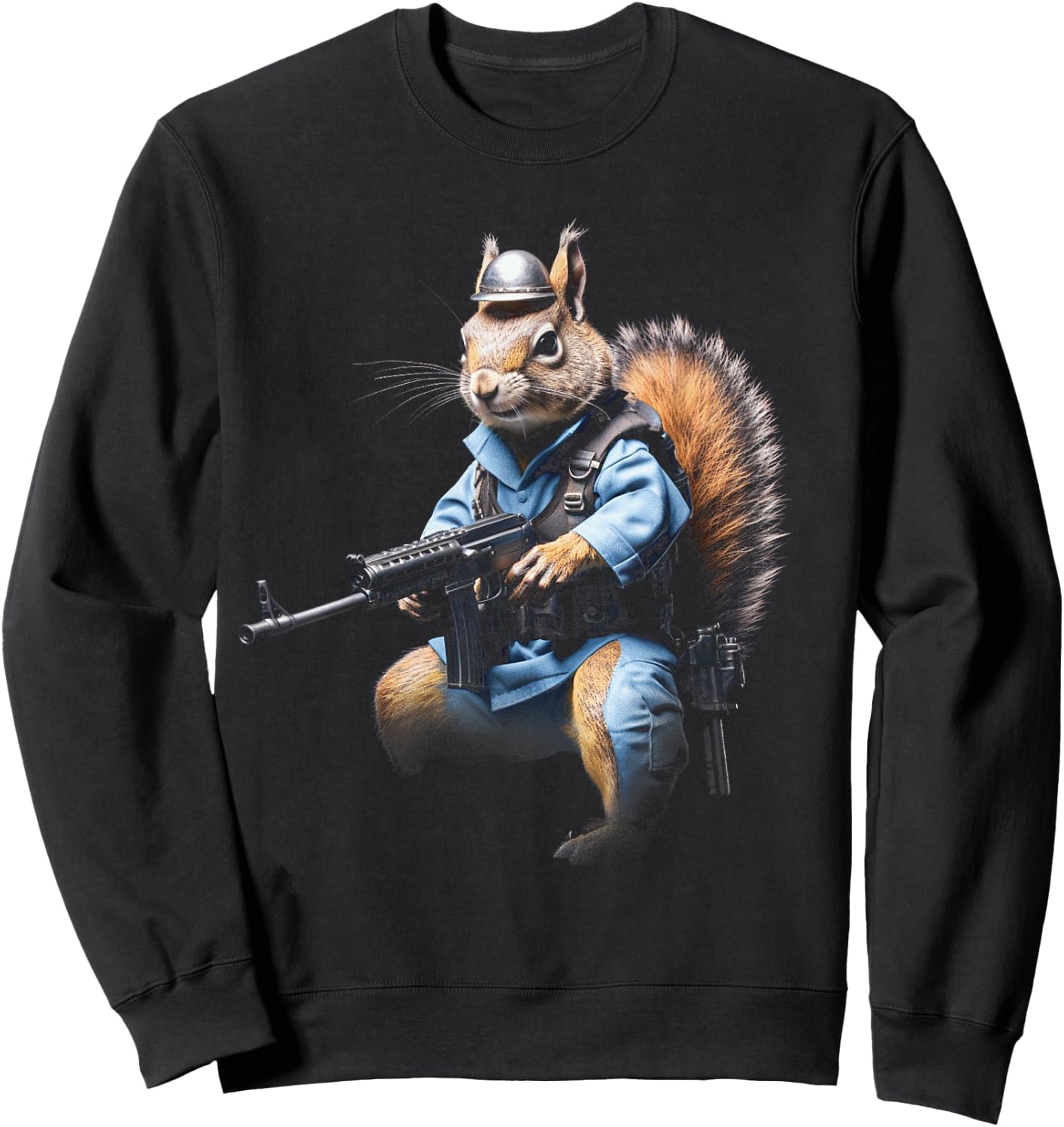 Squirrel Whisperer cool funny gun squirrel lover Sweatshirt - Sweatshirt | Black