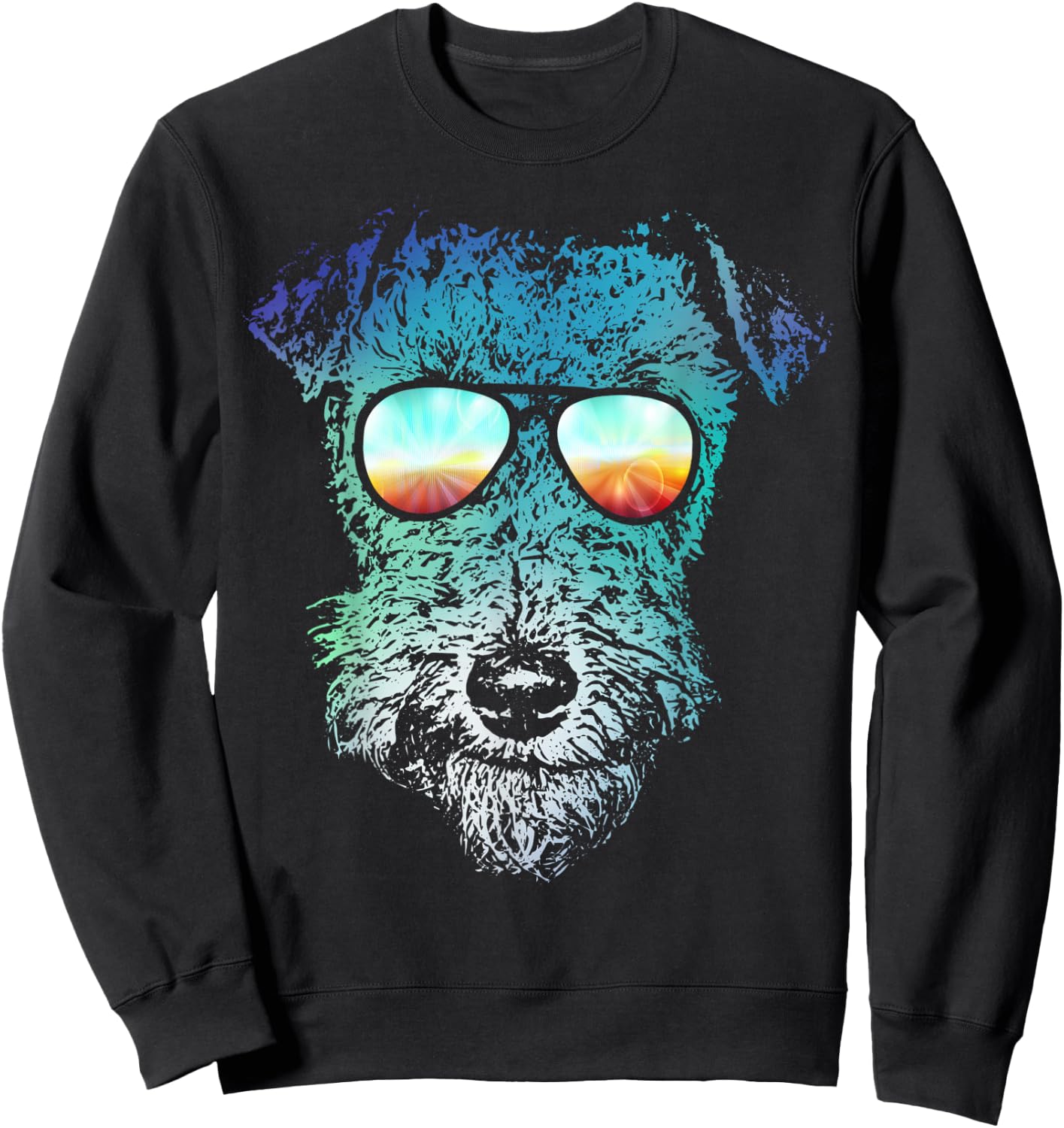 Disco Groovy Welsh Terrier Dog Gift Women Kids Sweatshirt - Sweatshirt | Black