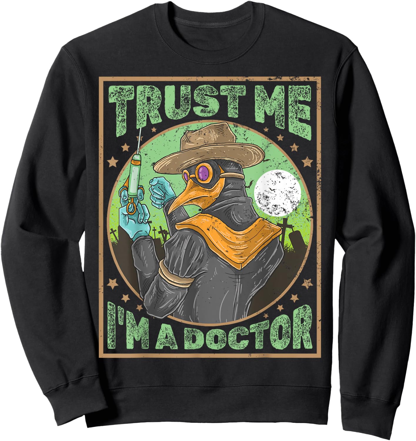 Horrorfilm Filmfestival + Halloween Clown Horror Pest Doktor Sweatshirt - Sweatshirt | Black