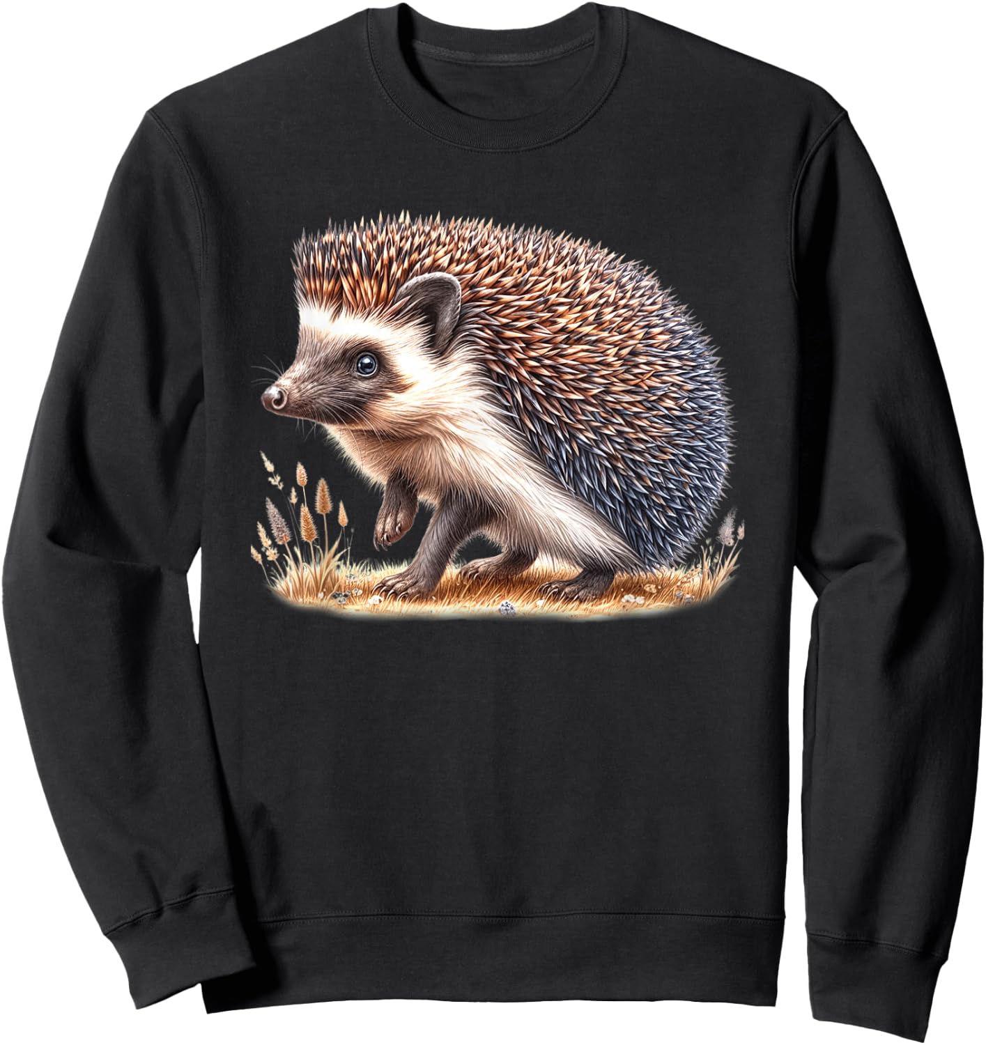 Hedgehog , Black, S Sweatshirt - Sweatshirt | Black