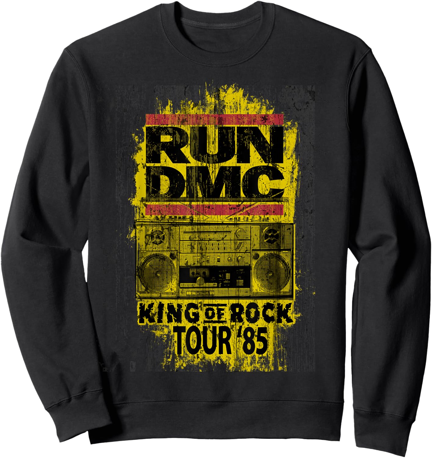 Run DMC King of Rock Tour Sweatshirt - Sweatshirt | Black