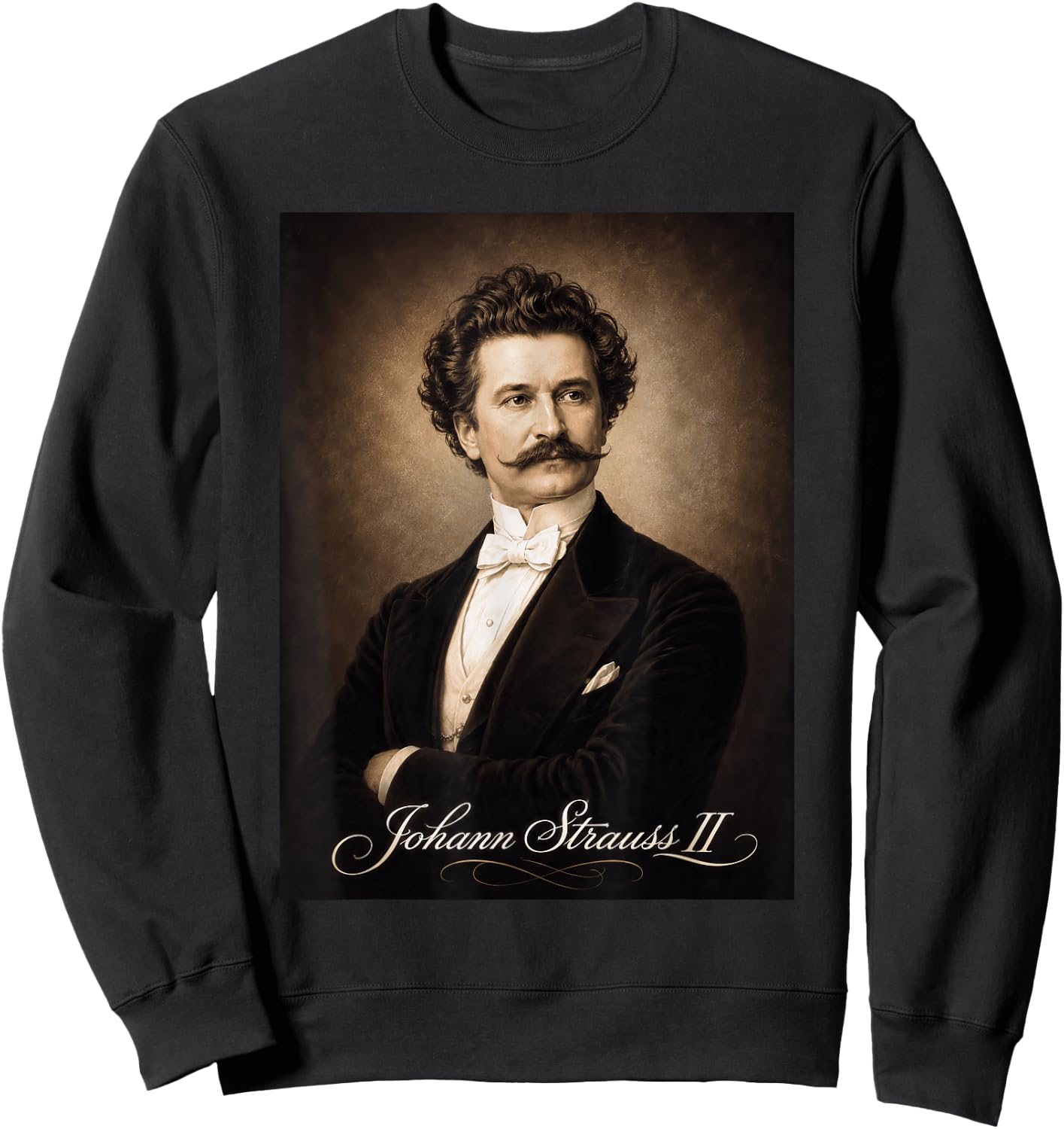 Johann Strauss Composser Pianist Sweatshirt - Sweatshirt | Black