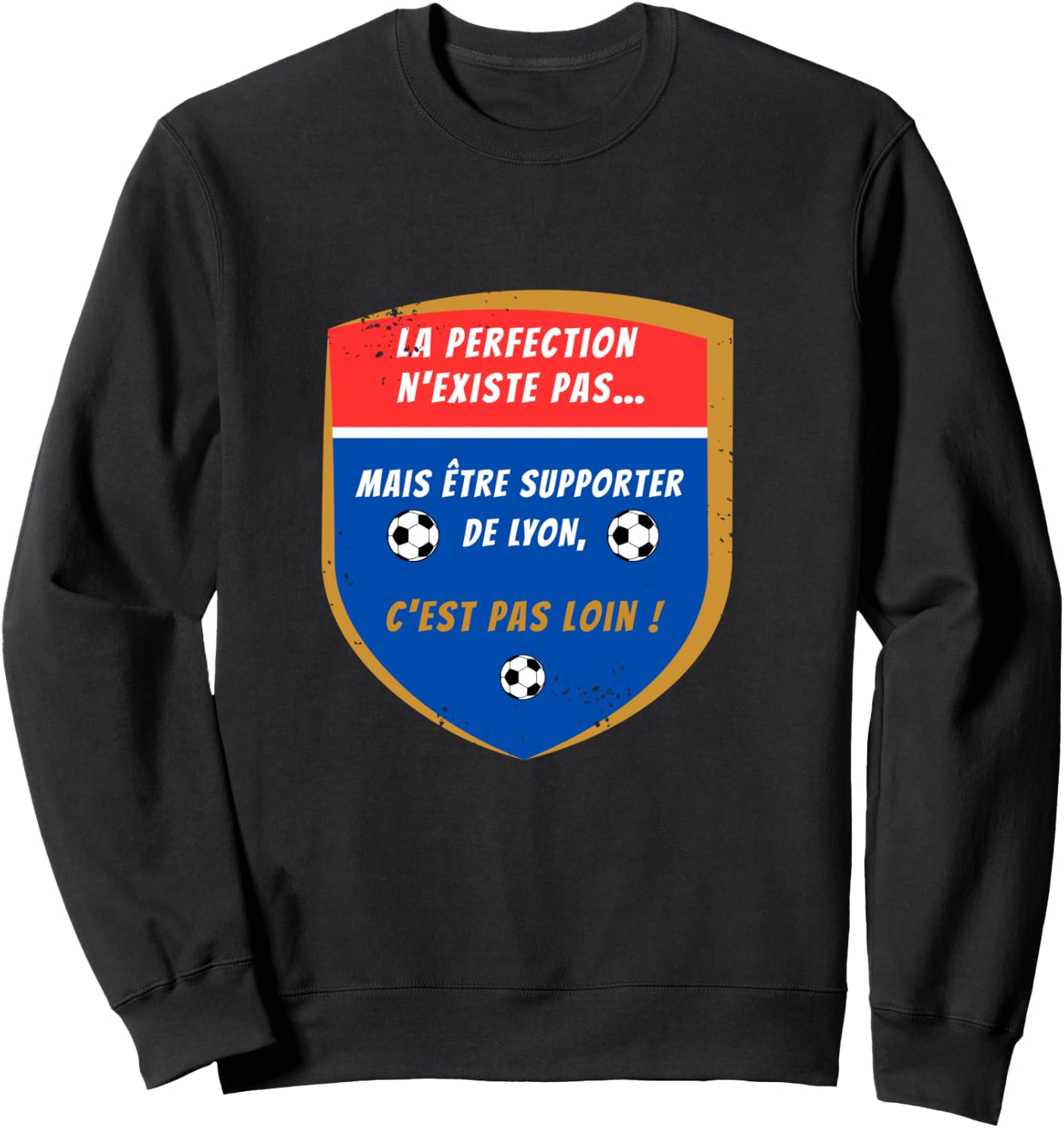 Lyon Football Supporter Gift, Black, S Sweatshirt - Sweatshirt | Black