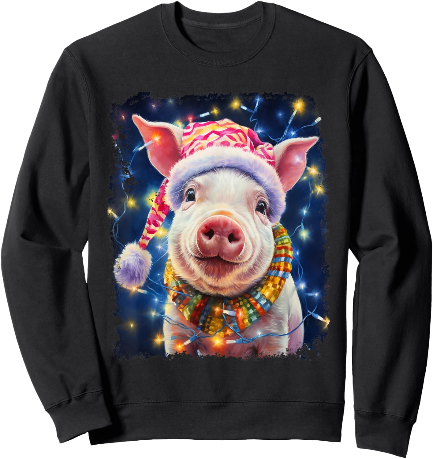 Christmas Pig Sweatshirt - Sweatshirt | Black