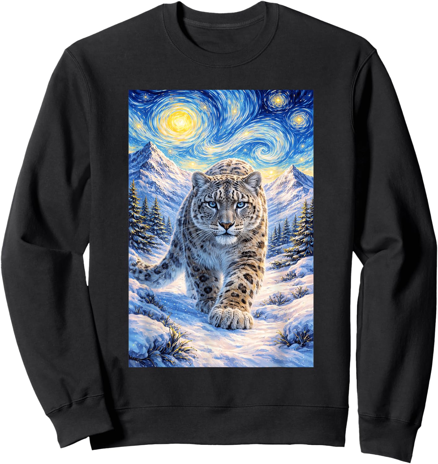 Snow Leopard Sweatshirt - Sweatshirt | Black